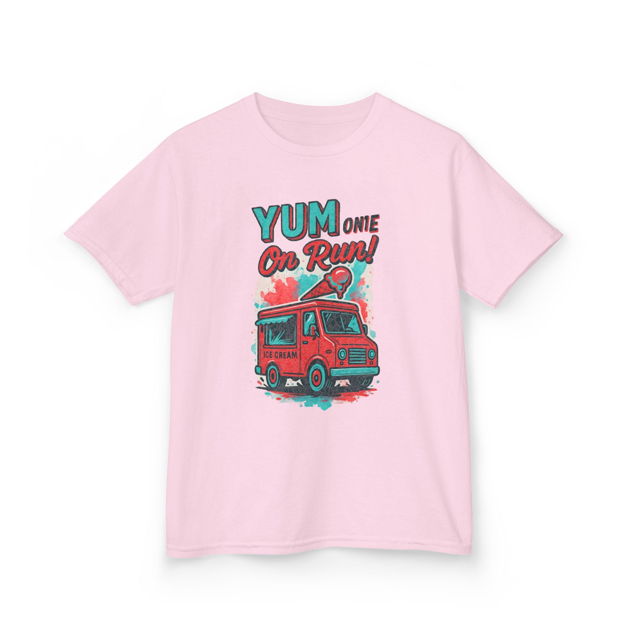 Yum on the run! Kids Tee, Fun Graphic Tee, Kids Cotton T-Shirt
