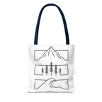Mountain Wave Tote Bag, Inspirational Gift, Eco-Friendly Shopping Bag
