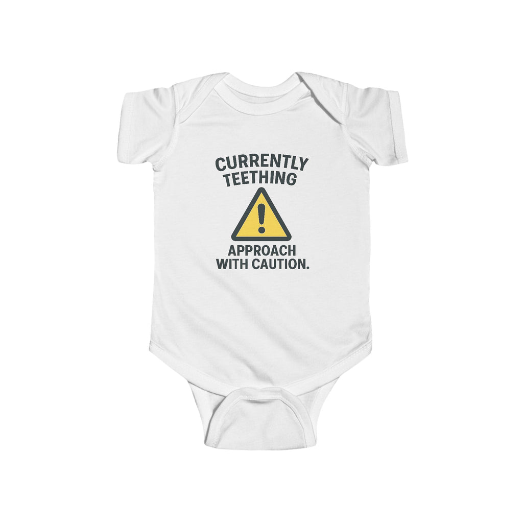 Currently Teething Baby Bodysuit, Funny Infant Outfit, Cute Baby Clothes