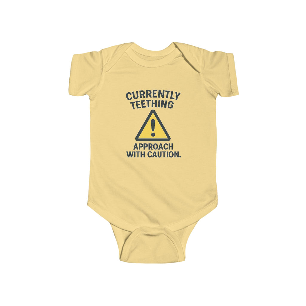 Currently Teething Baby Bodysuit, Funny Infant Outfit, Cute Baby Clothes