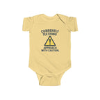 Currently Teething Baby Bodysuit, Funny Infant Outfit, Cute Baby Clothes