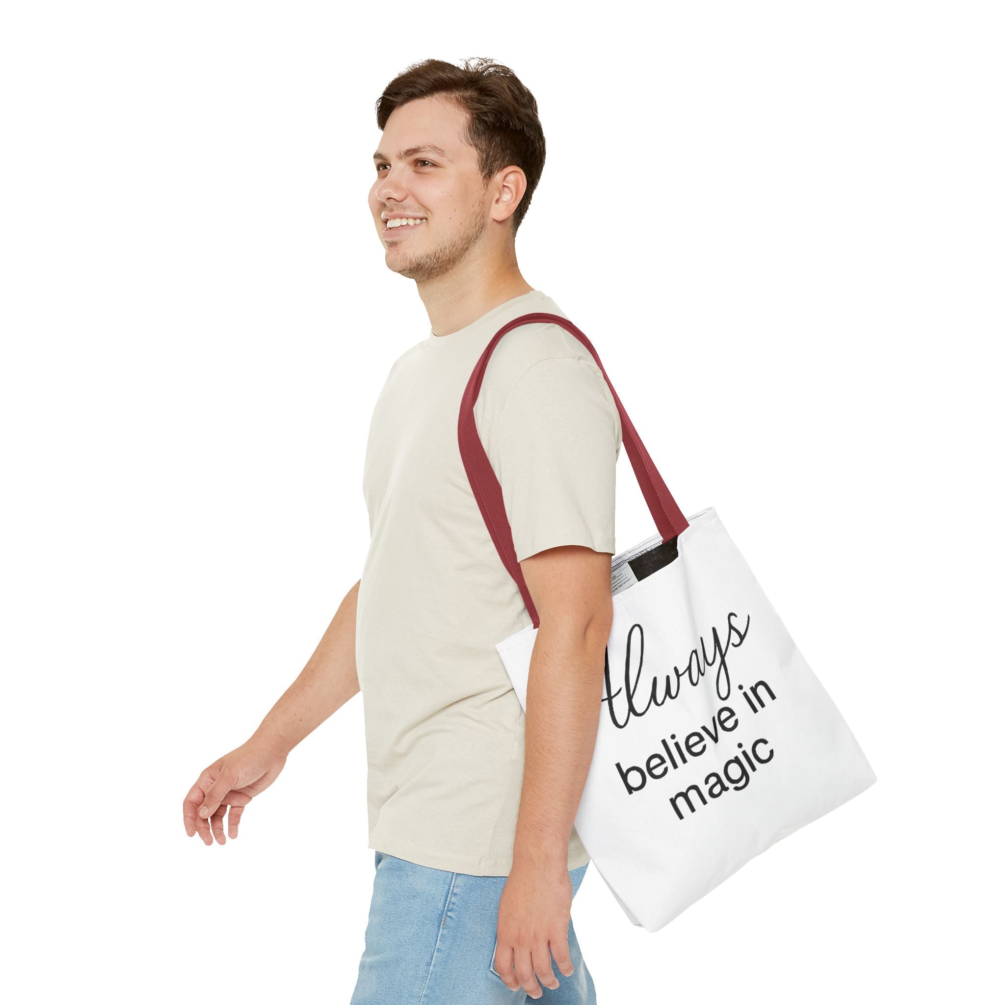 Always Believe in Magic Tote Bag, Inspirational Gift, Eco-Friendly Shopping Bag