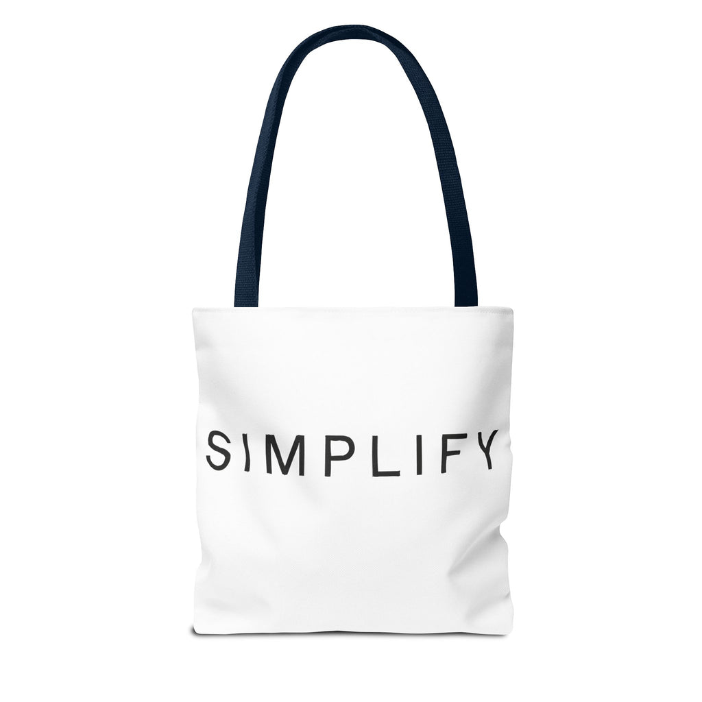Simplify Tote Bag, Inspirational Gift, Eco-Friendly Shopping Bag