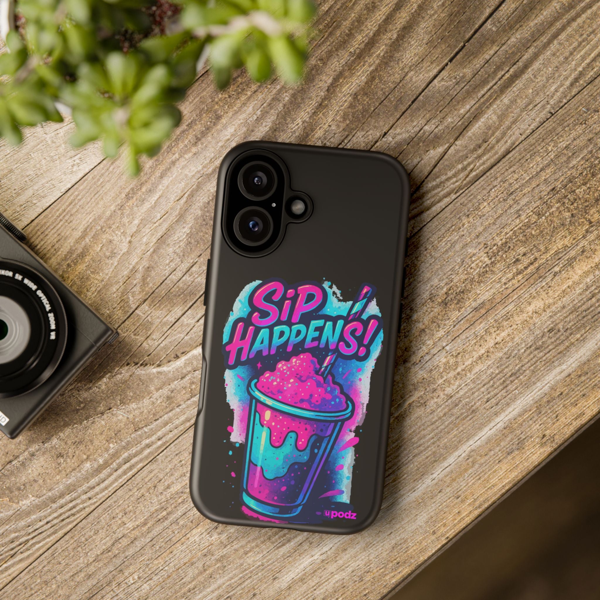 Sip Happens Phone Case Design, Tough Cases, Phone Cover
