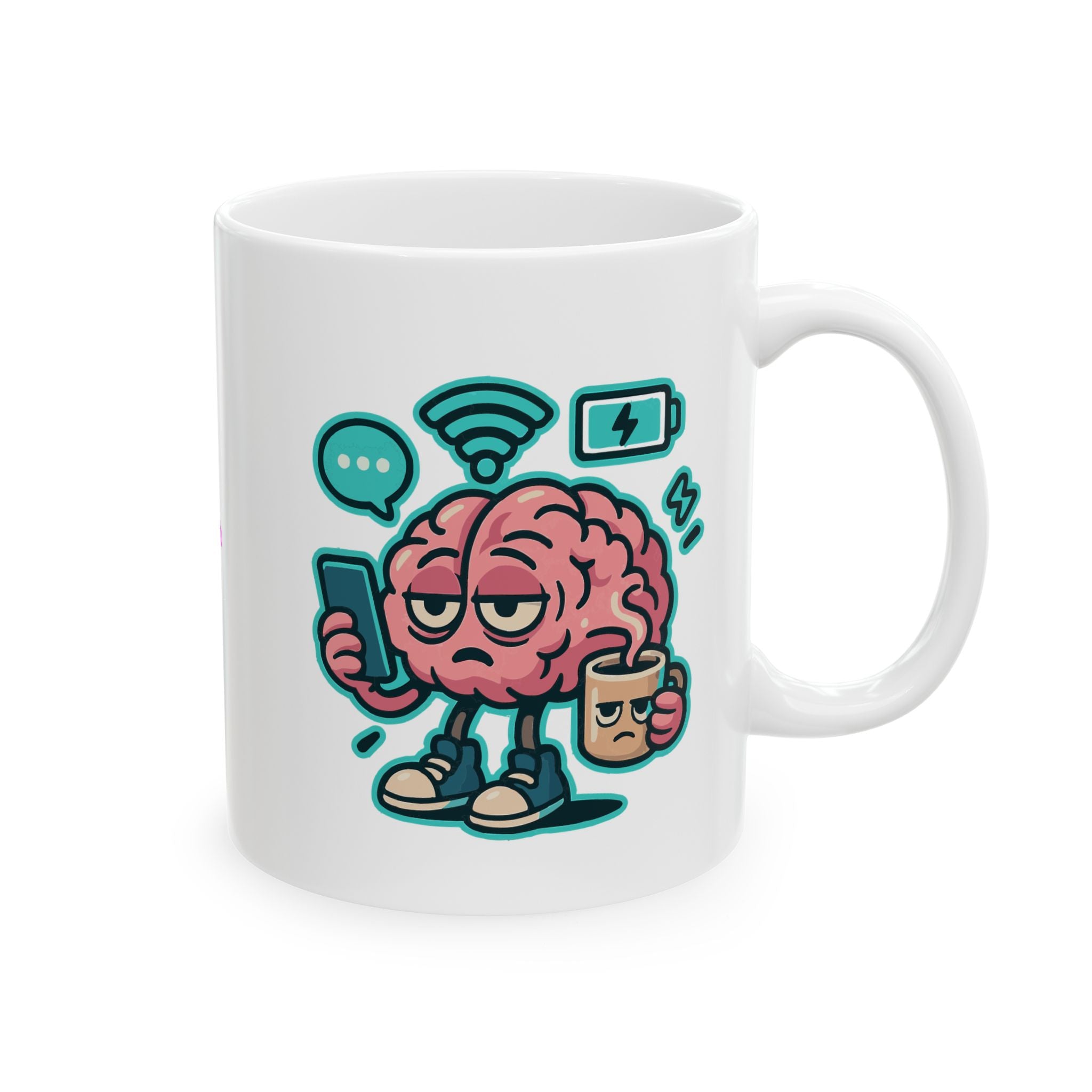 Brain Power Ceramic Mug |  Personalized Mug
