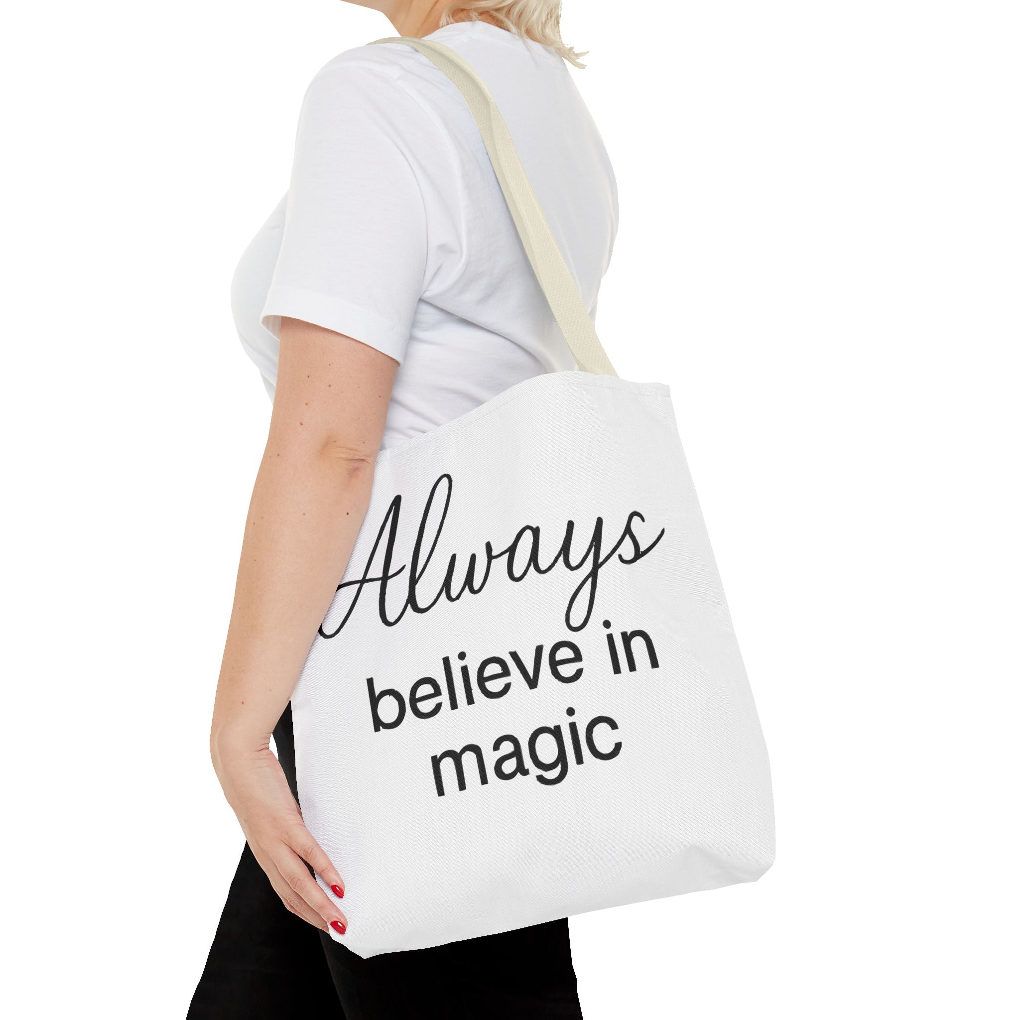 Always Believe in Magic Tote Bag, Inspirational Gift, Eco-Friendly Shopping Bag