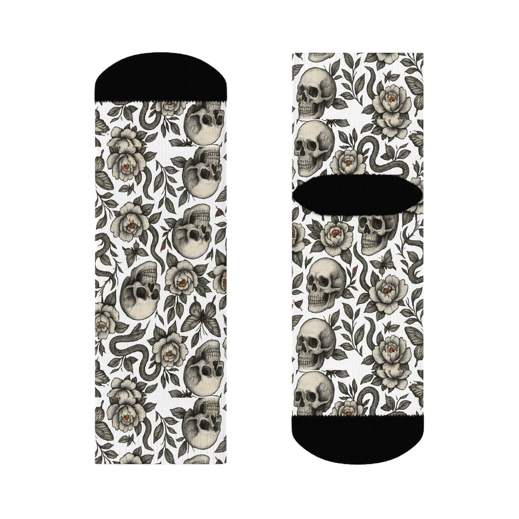 Skulls n Roses Socks, Funky Design