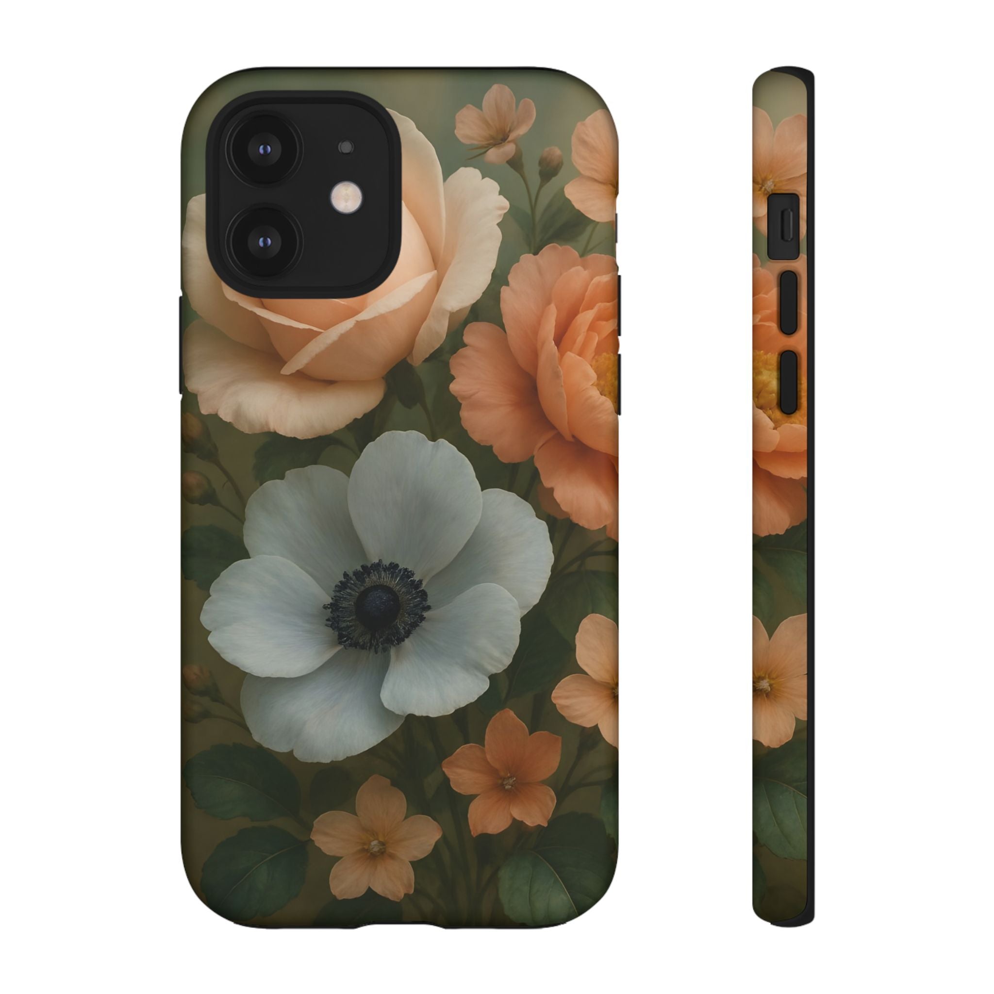 Floral Design White Cover Design, Tough Cases, Phone Cover