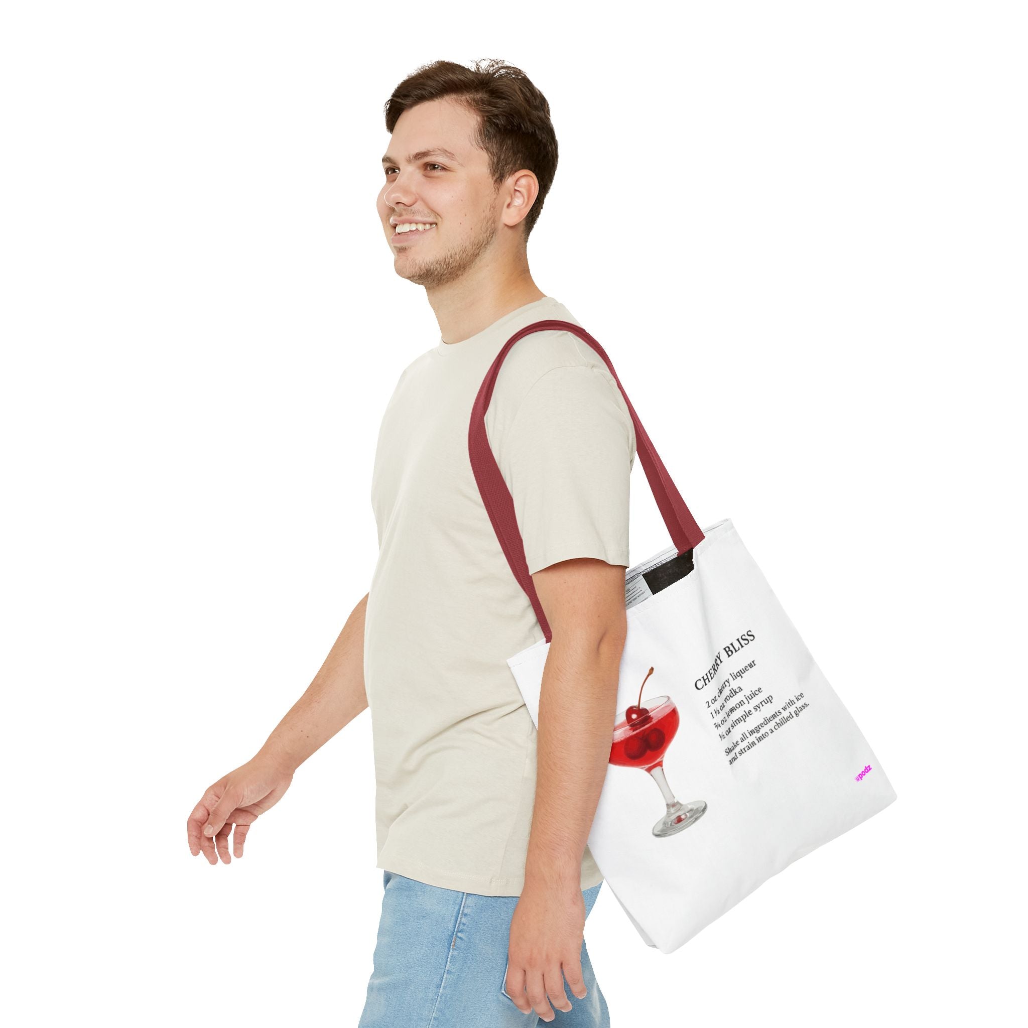 Cherry Cocktail Tote Bag - Quirky Fun Bag