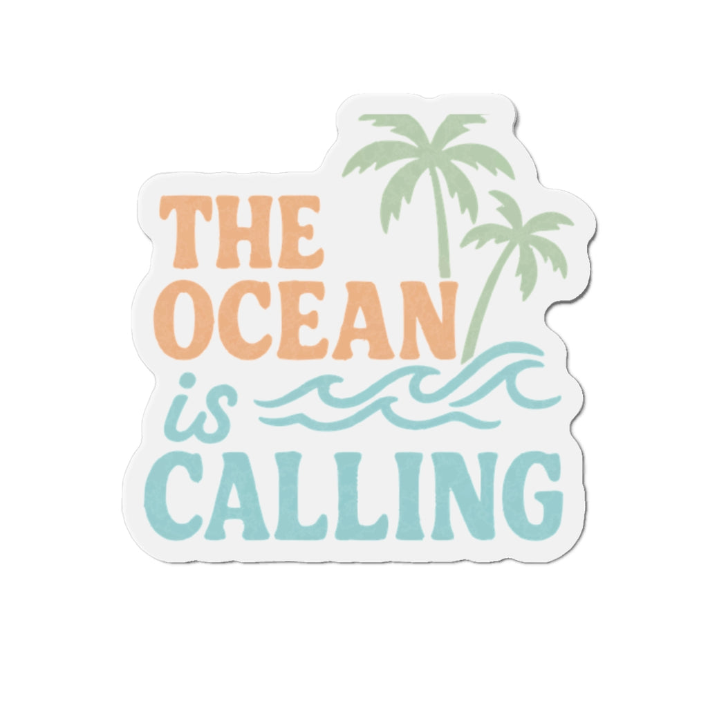 Tropical Die-Cut Magnet - Ocean Vibes, Refrigerator Magnet