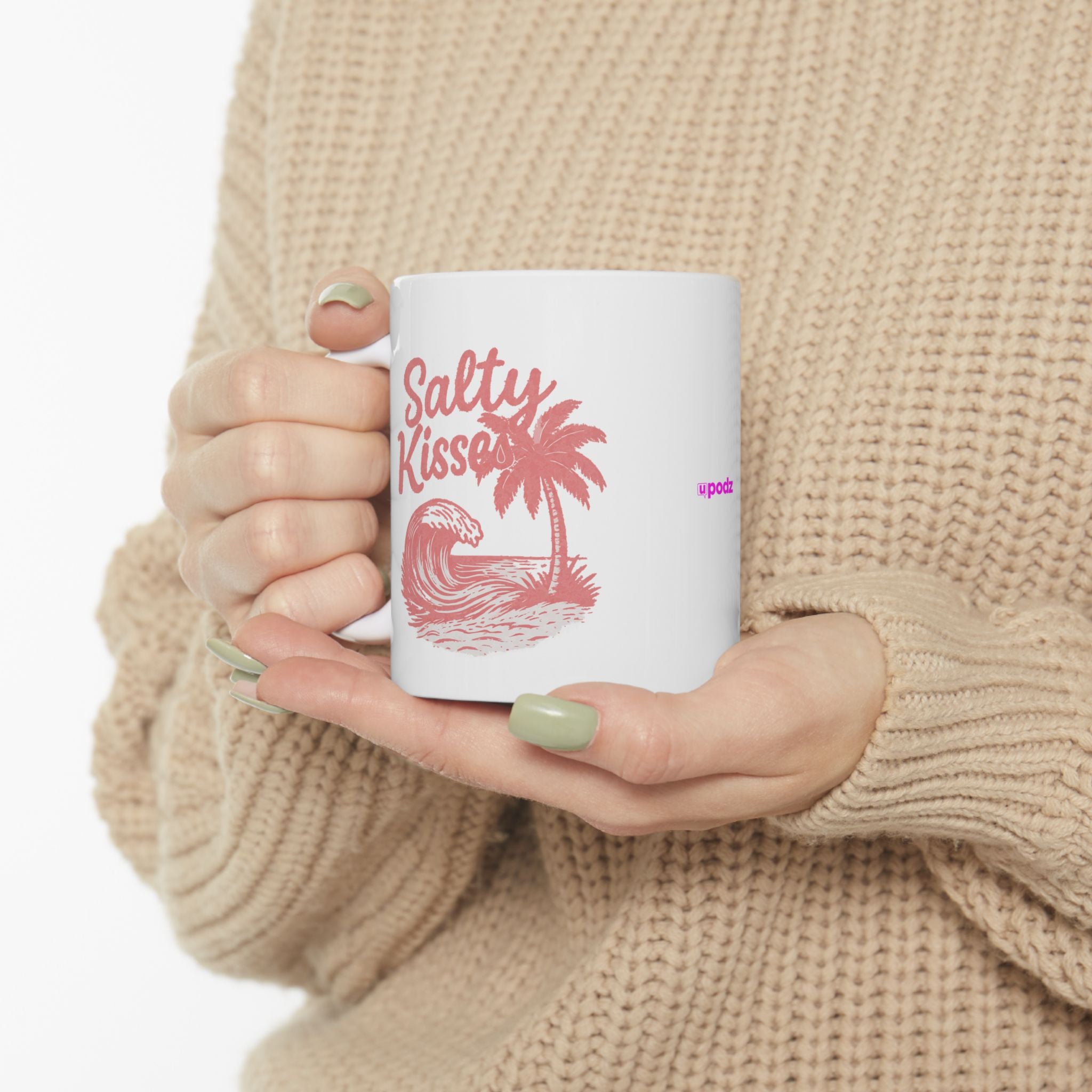 Salty Kisses Ceramic Mug |  Personalized Mug