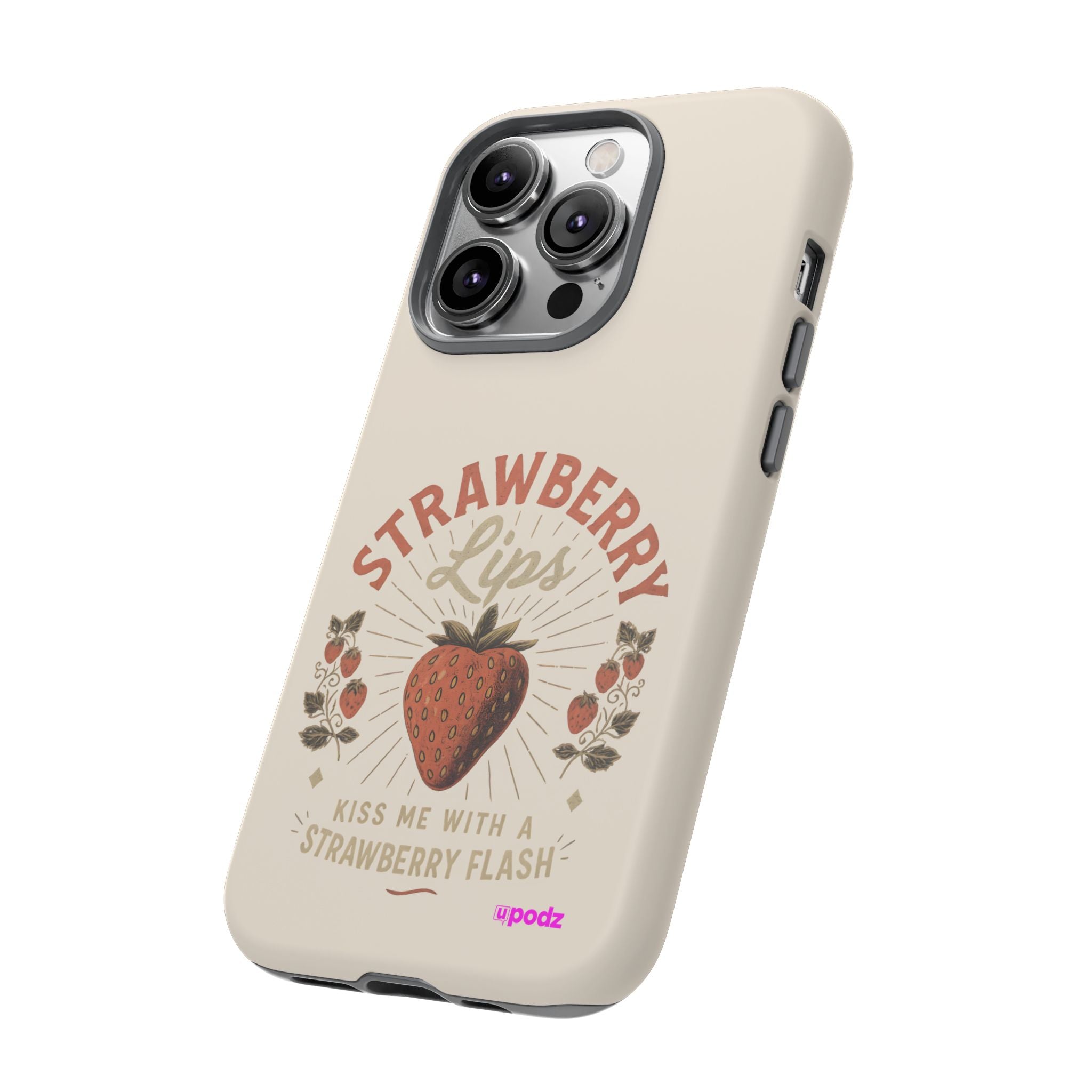 Strawberry Lips Design, Tough Cases, Phone Cover, Unique Gift