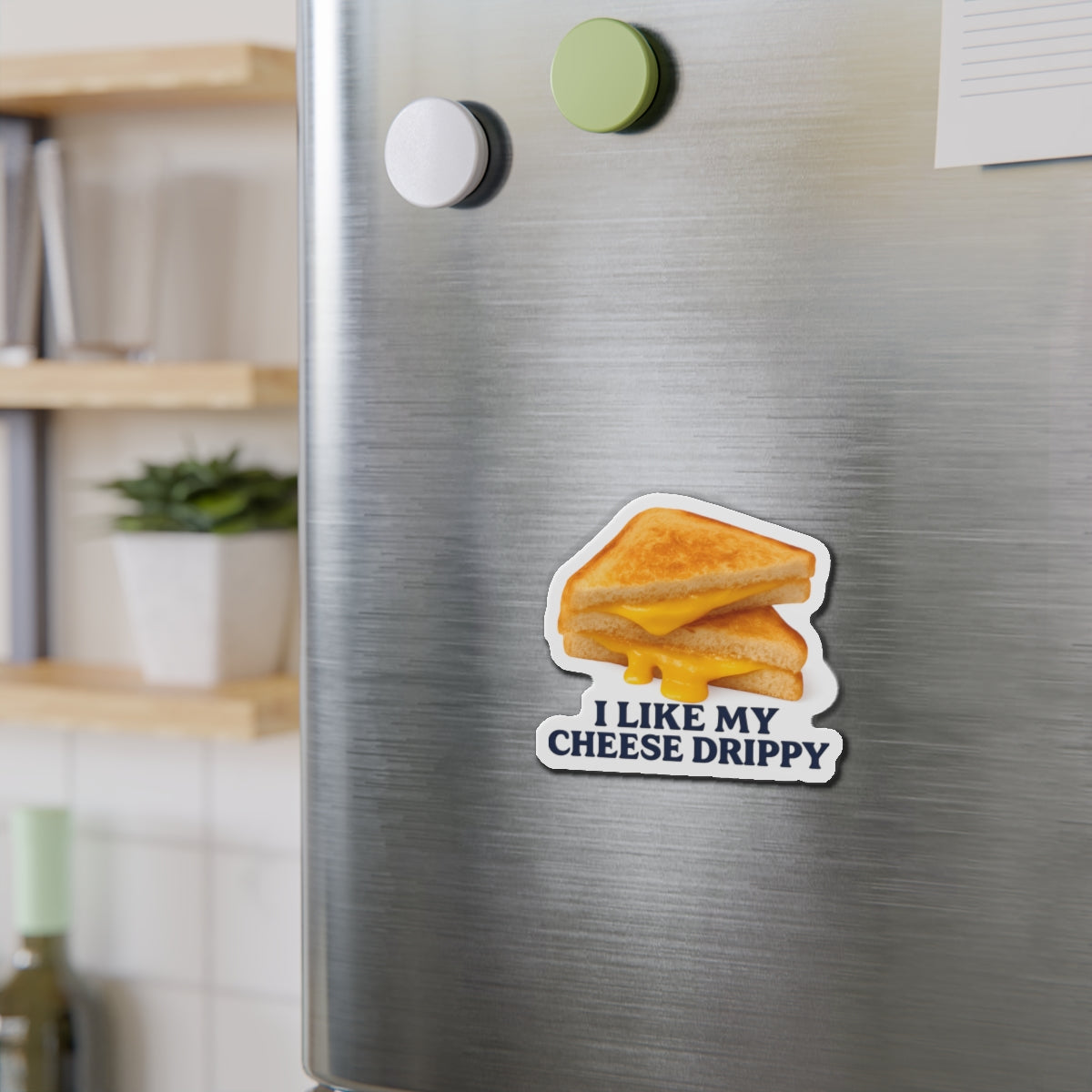 I like my Cheese Drippy Die-Cut Magnets | Fun Kitchen Decor
