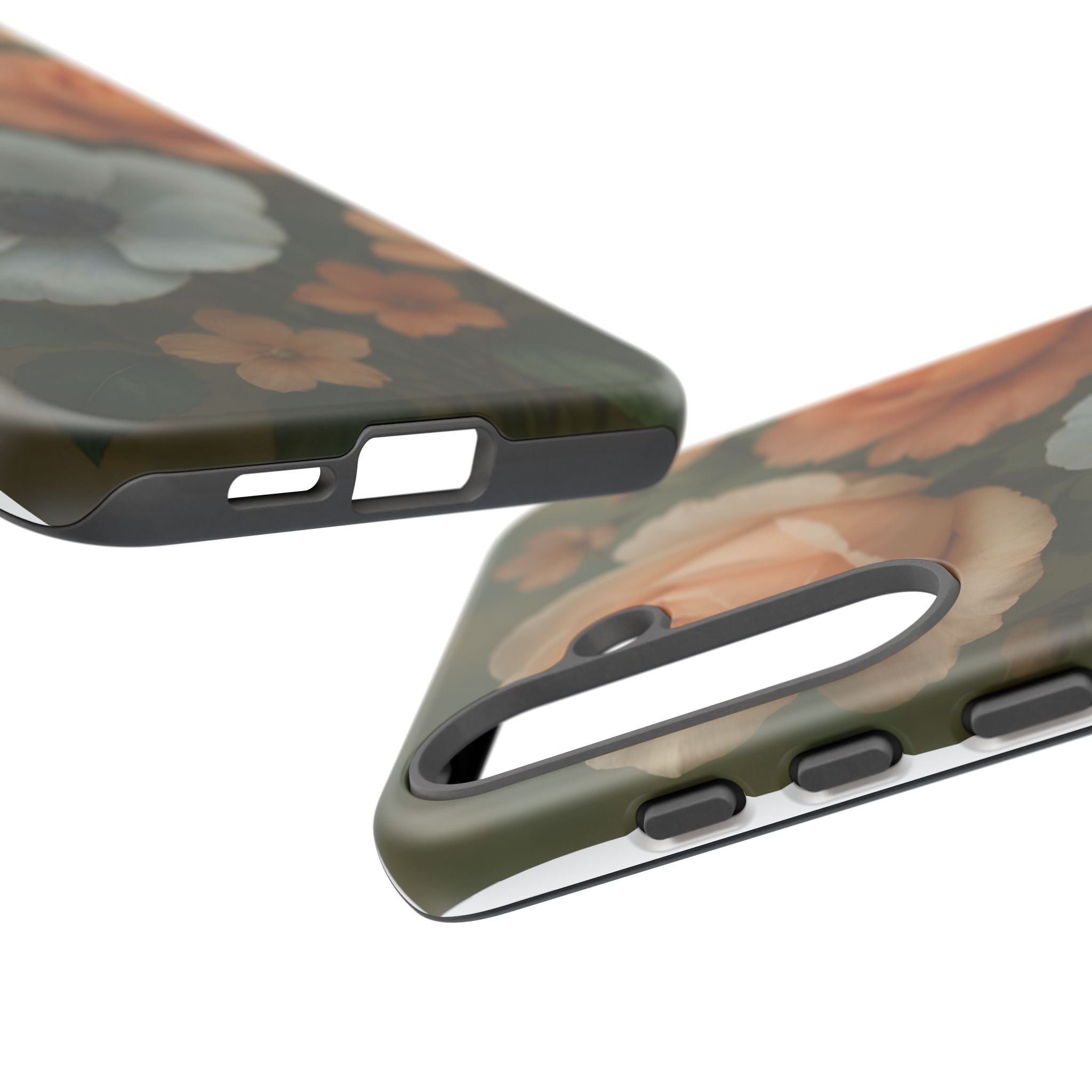 Floral Design White Cover Design, Tough Cases, Phone Cover