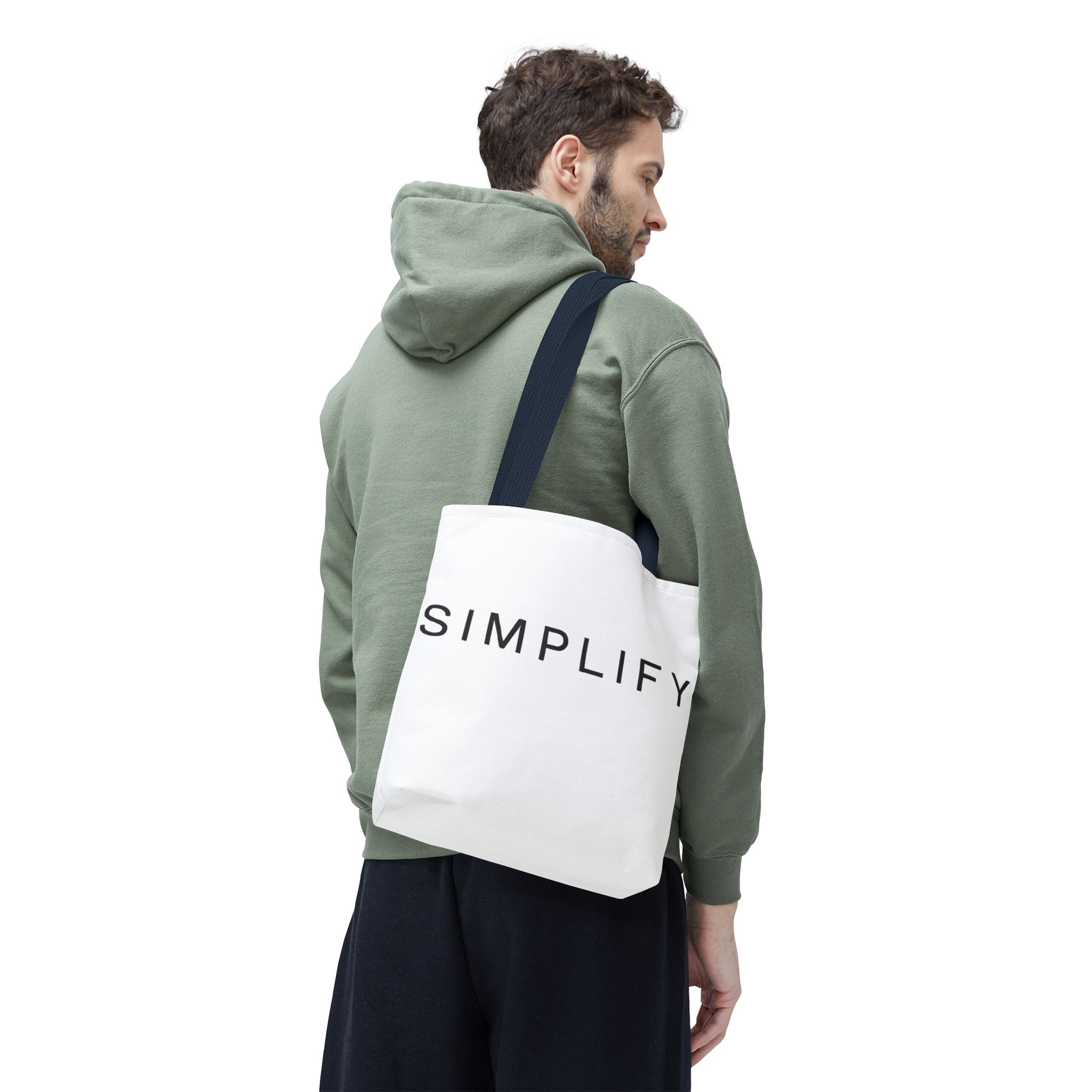 Simplify Tote Bag, Inspirational Gift, Eco-Friendly Shopping Bag