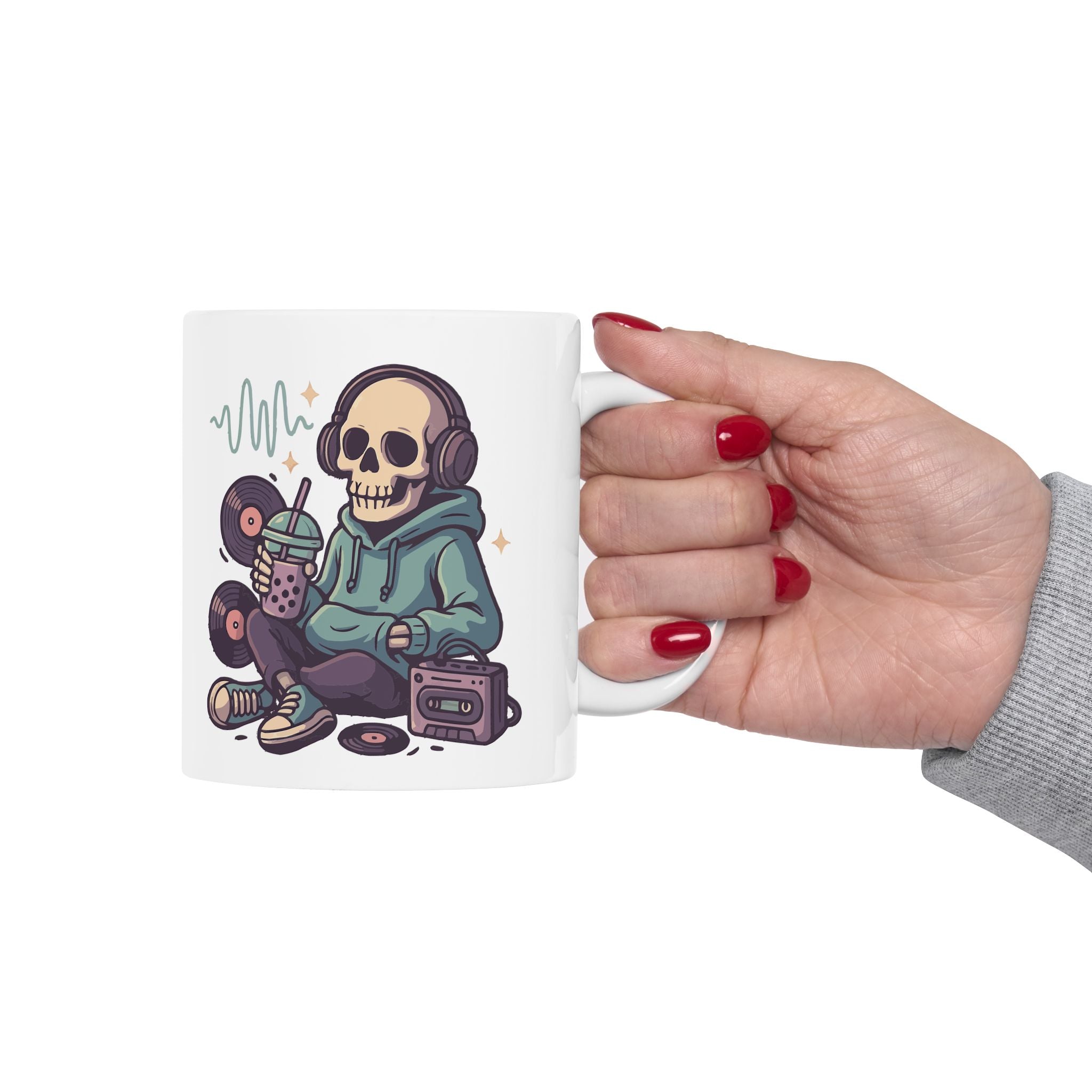 Skull Vibes Ceramic Mug |  Personalized Mug