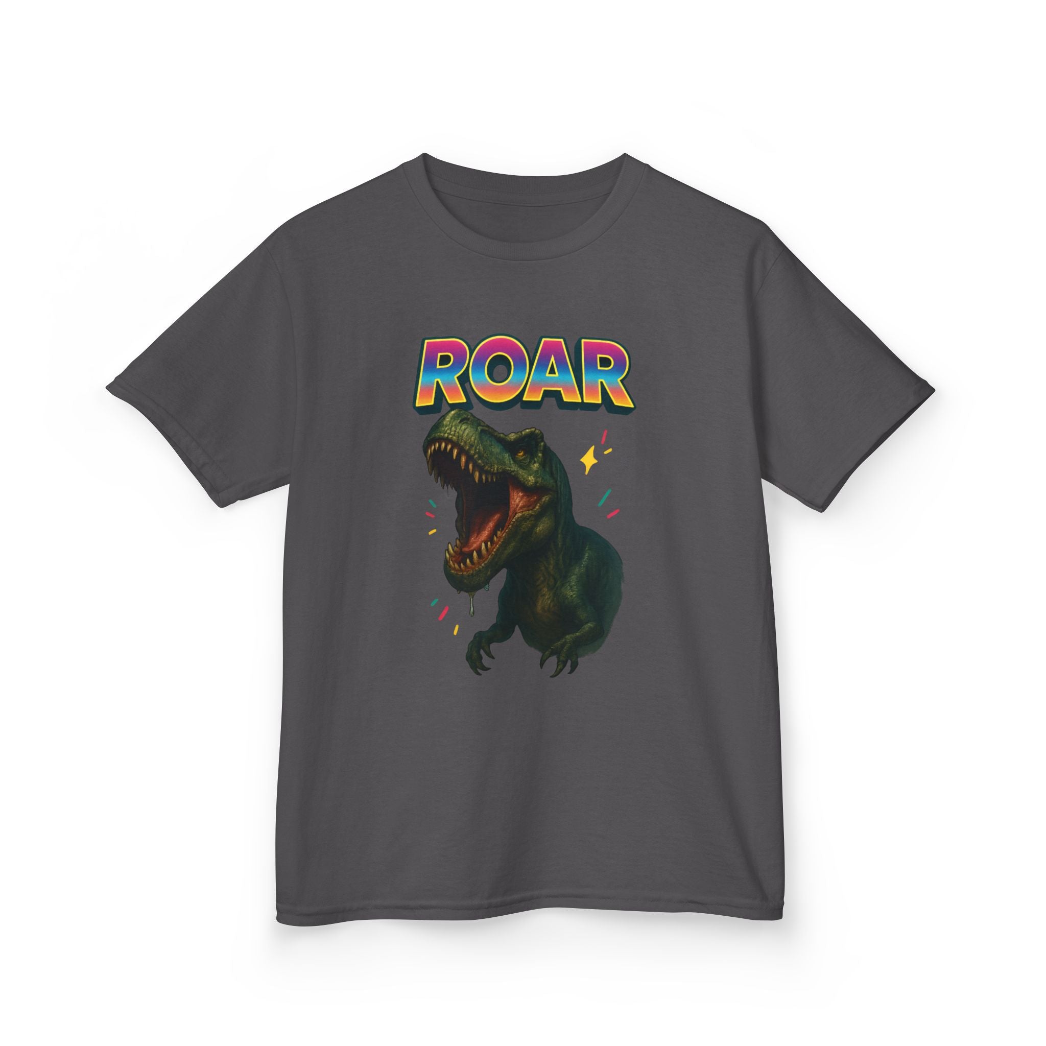 Dino Roar Kids Tee, Fun Graphic Tee, Kids Cotton T-Shirt