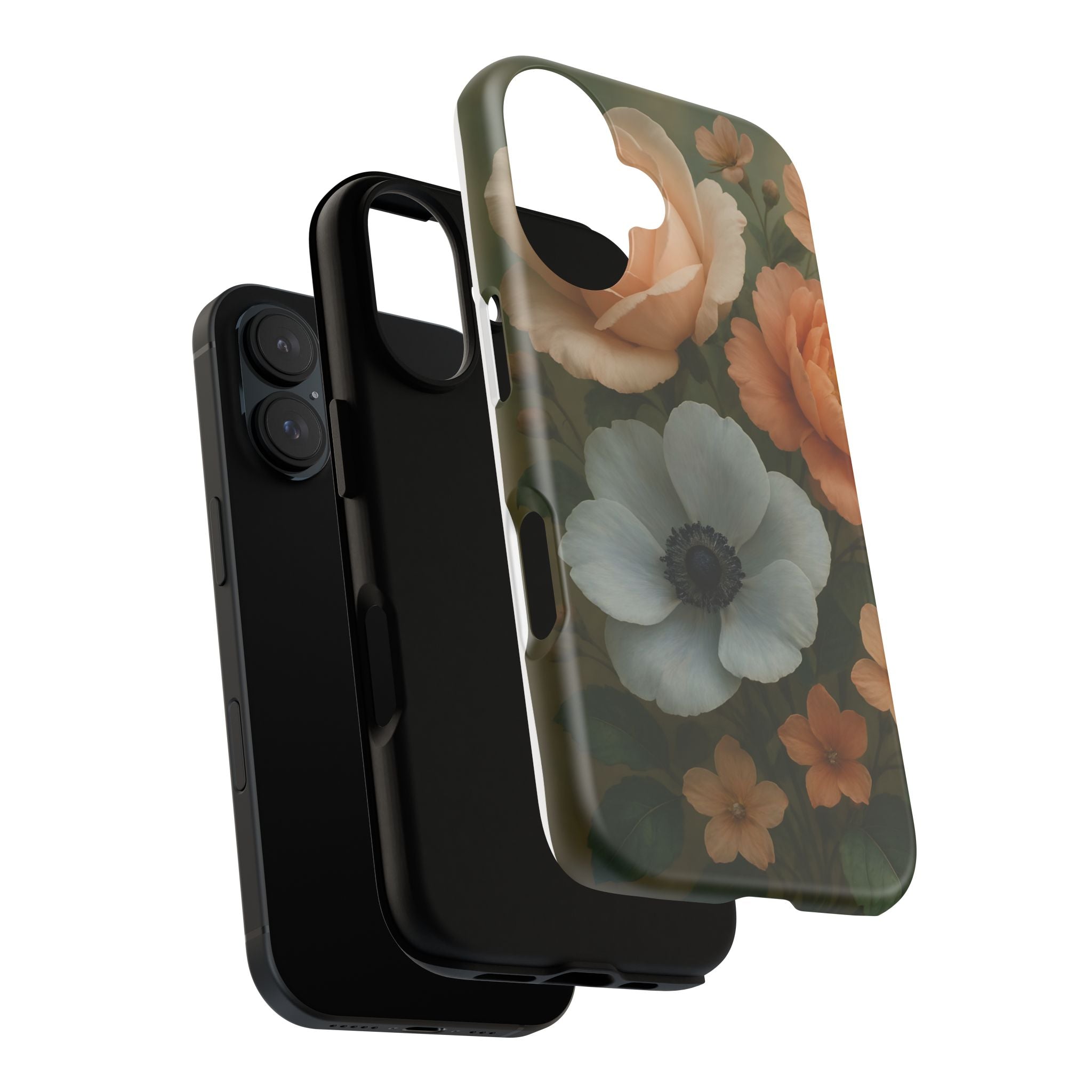 Floral Design White Cover Design, Tough Cases, Phone Cover