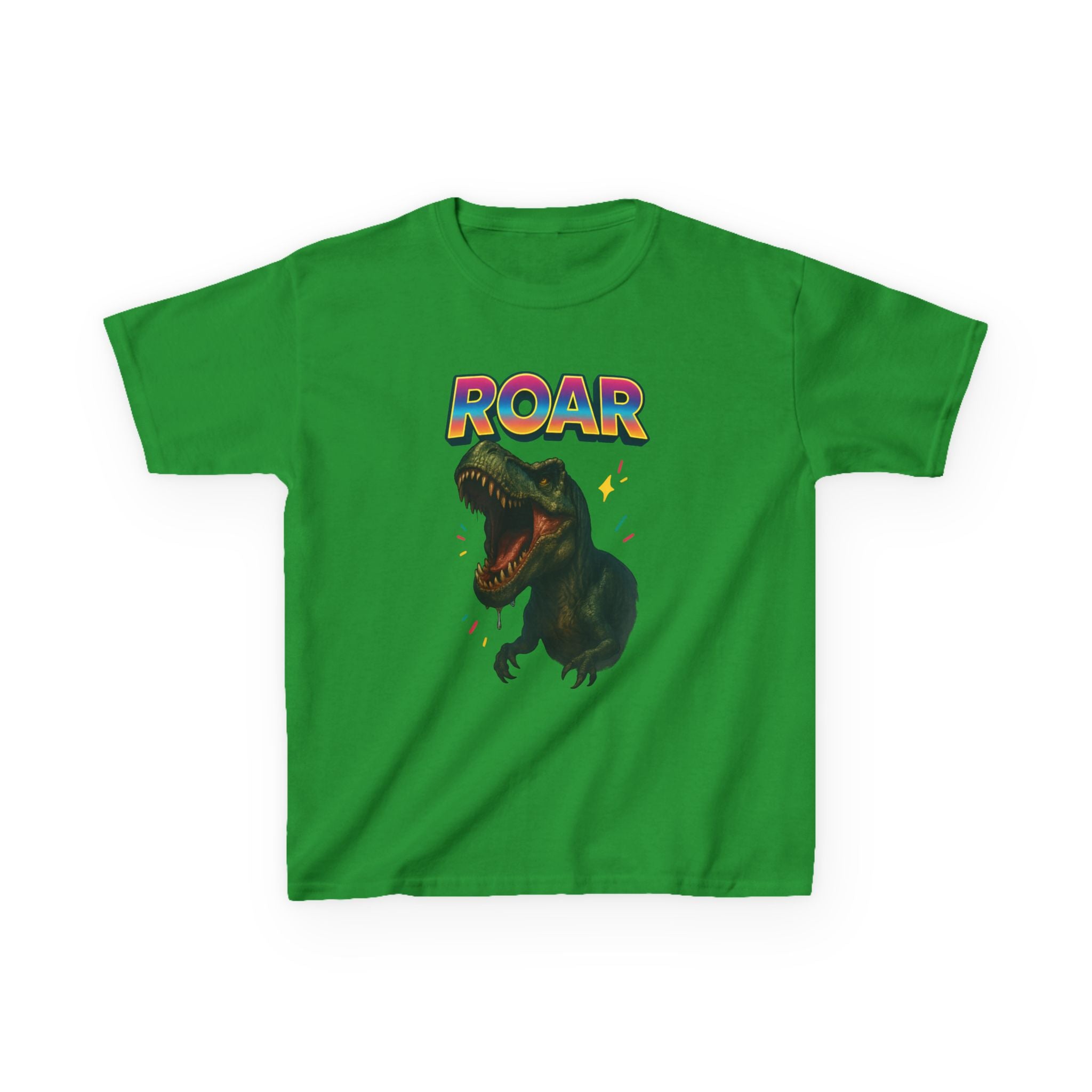 Dino Roar Kids Tee, Fun Graphic Tee, Kids Cotton T-Shirt