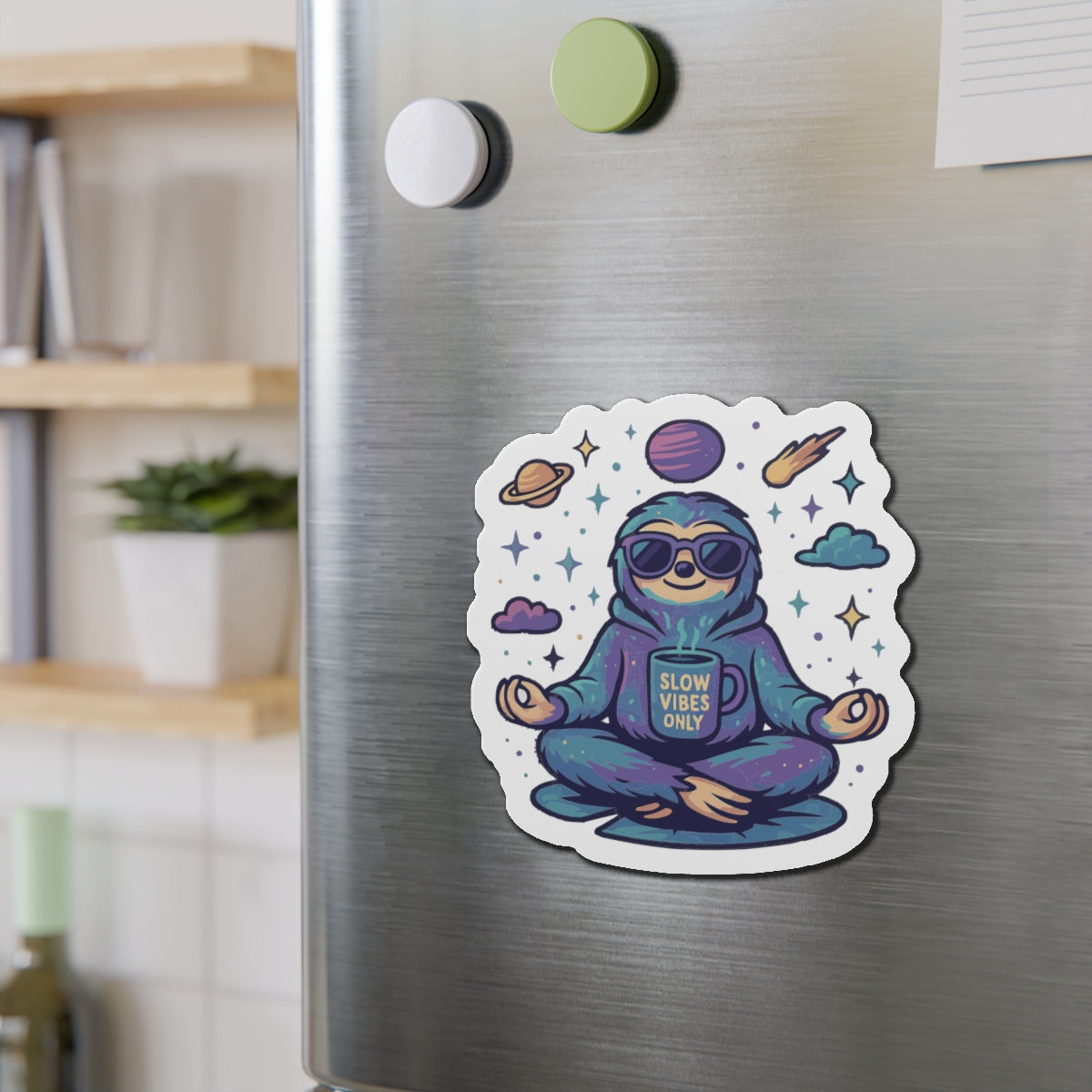 Slow Vibes Die-Cut Magnets - Fun Home Decor, Gift for Food Lovers