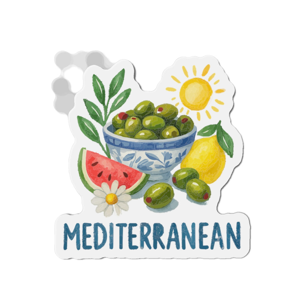 Mediterranean Die-Cut Magnet, Fun Refrigerator Magnet
