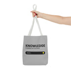 Knowledge Powered Tote Bag - Motivational Carryall