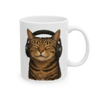 Feline Musical Ceramic Mug |  Personalized Mug