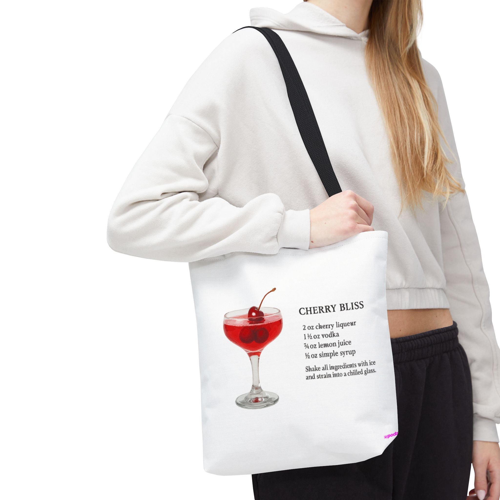 Cherry Cocktail Tote Bag - Quirky Fun Bag