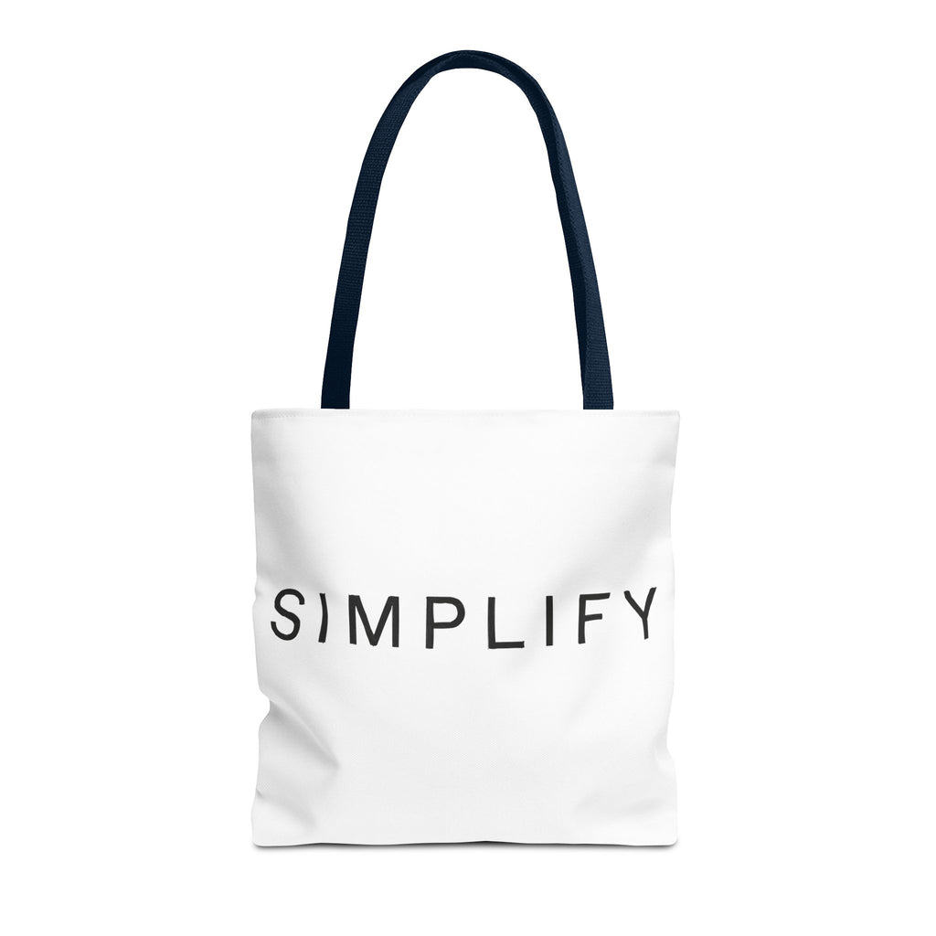 Simplify Tote Bag, Inspirational Gift, Eco-Friendly Shopping Bag