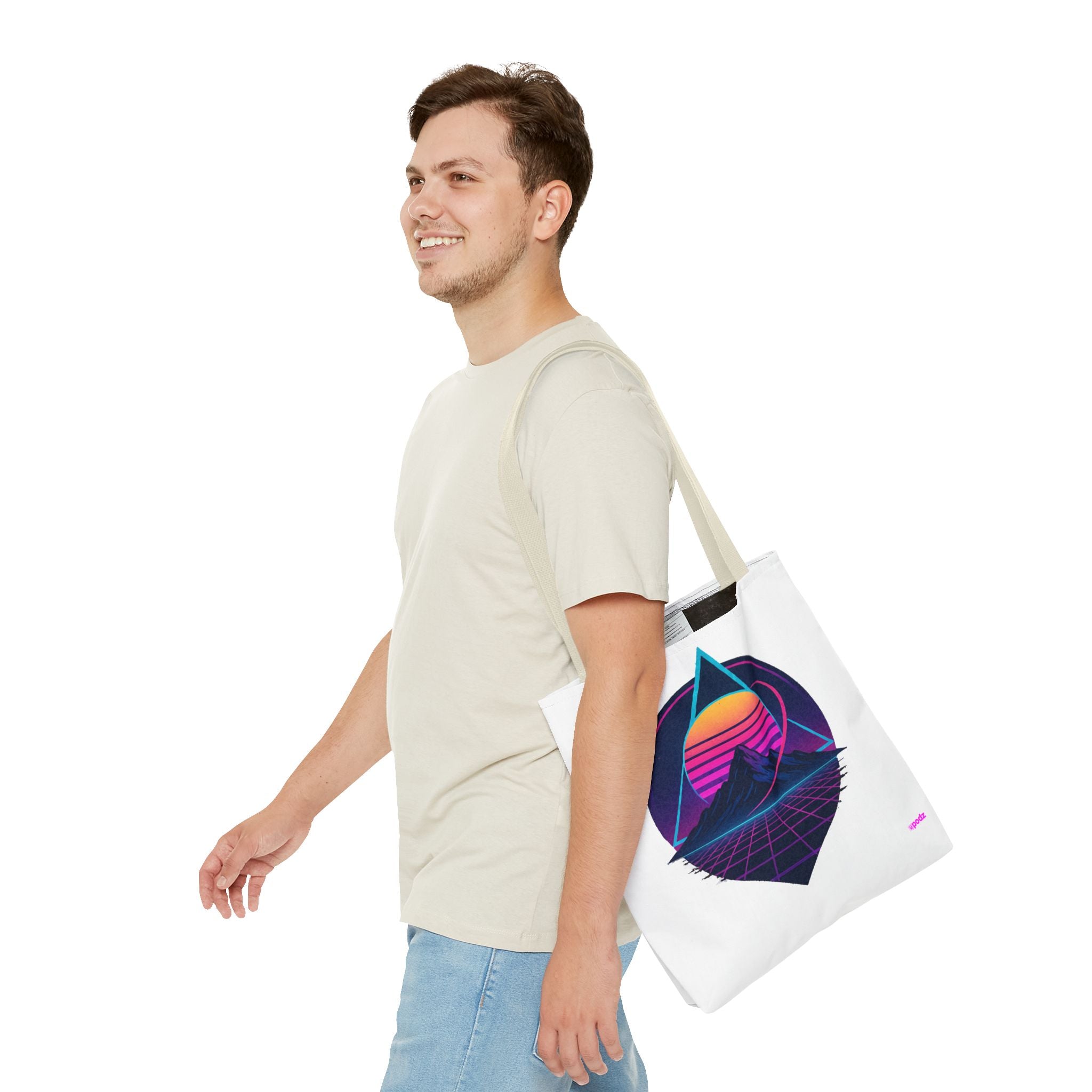 Sunset Mountain Tote - Quirky Design, Fun Bag