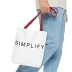 Simplify Tote Bag, Inspirational Gift, Eco-Friendly Shopping Bag