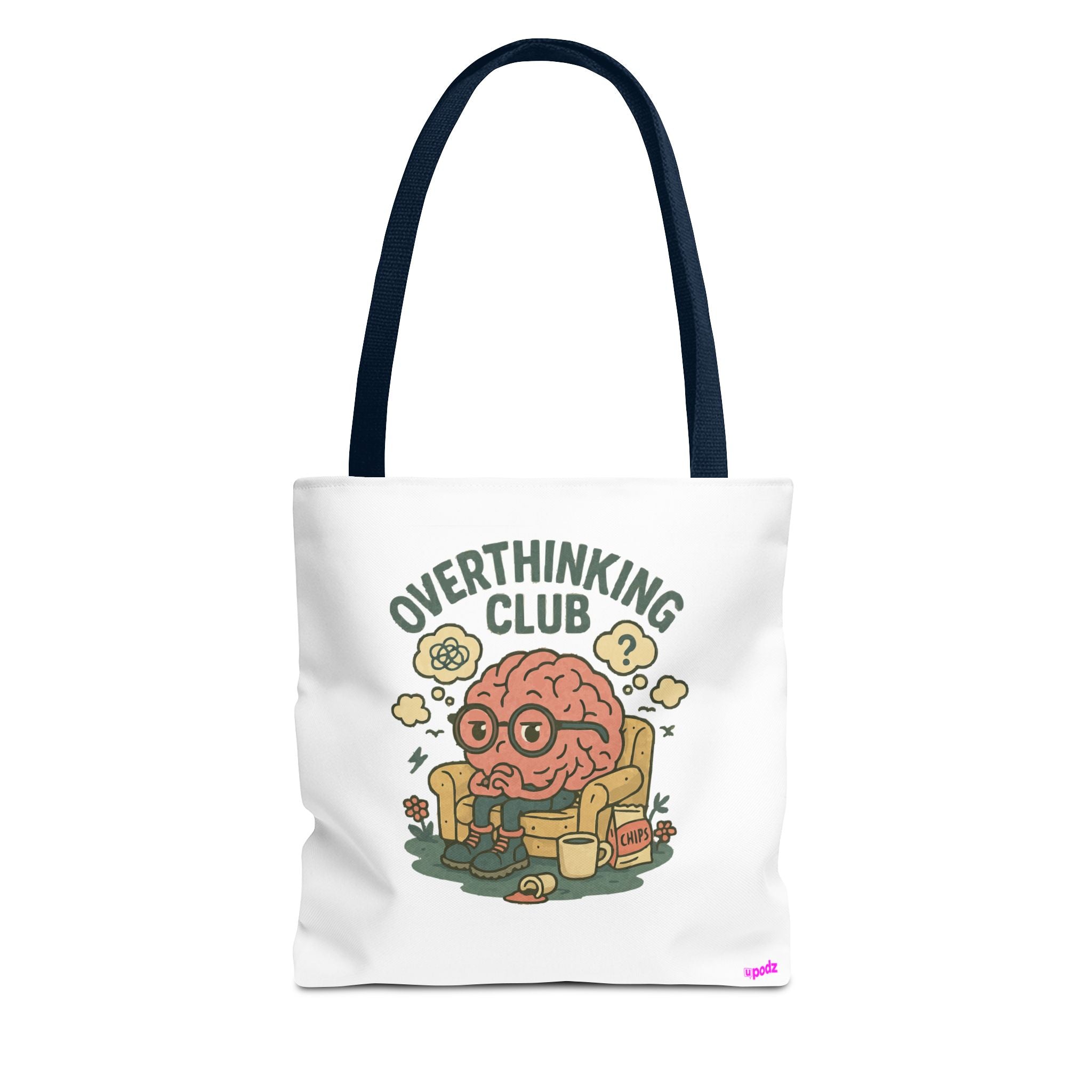 Overthinking Brain Quirky Design, Fun Bag