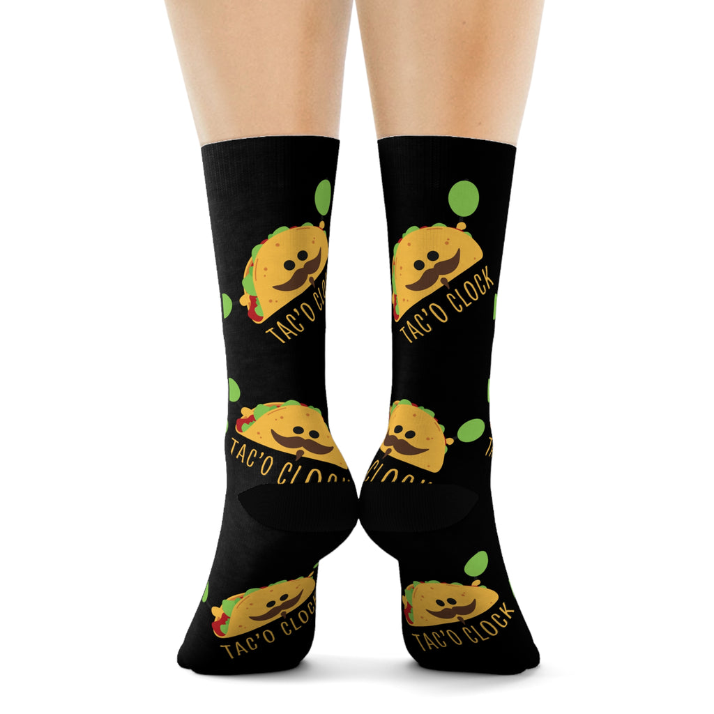 Tac o Clock Crew Socks, Jellyfish Design