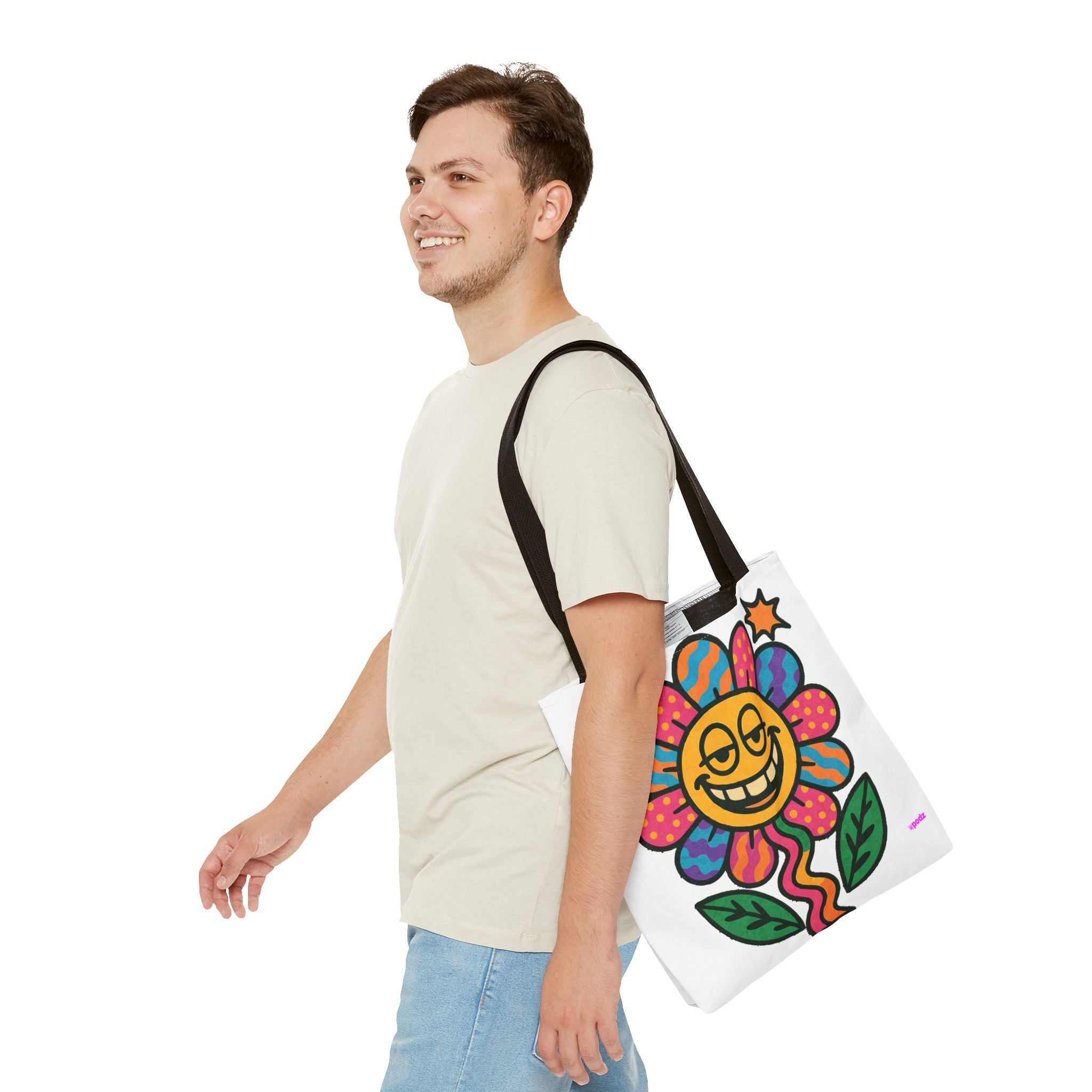 Flower Power Tote Bag - Quirky Fun Bag