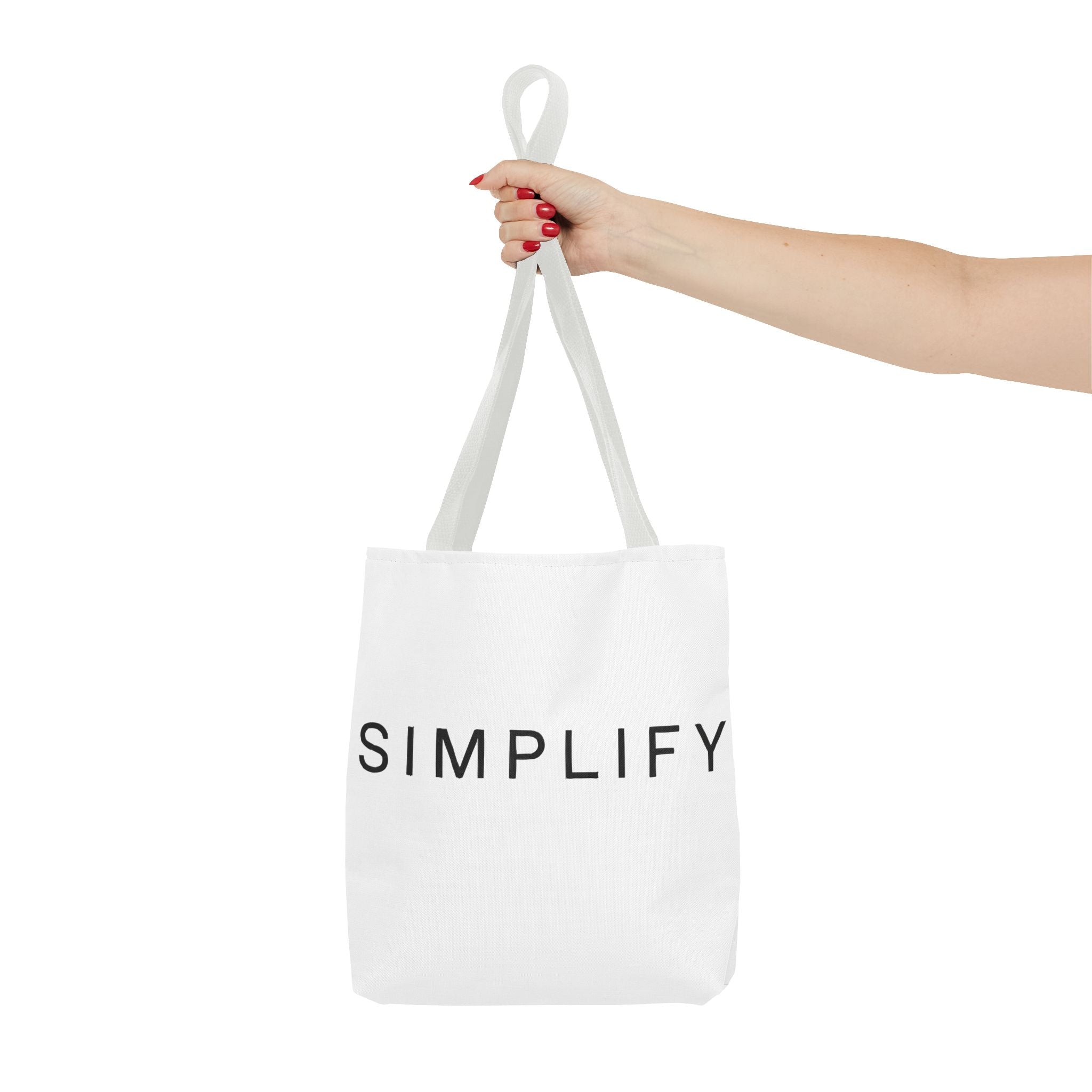 Simplify Tote Bag, Inspirational Gift, Eco-Friendly Shopping Bag