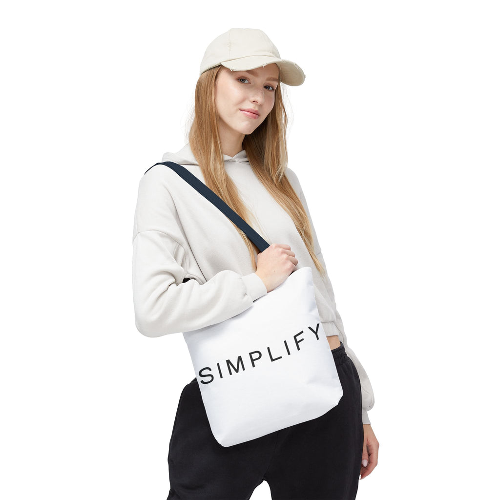 Simplify Tote Bag, Inspirational Gift, Eco-Friendly Shopping Bag