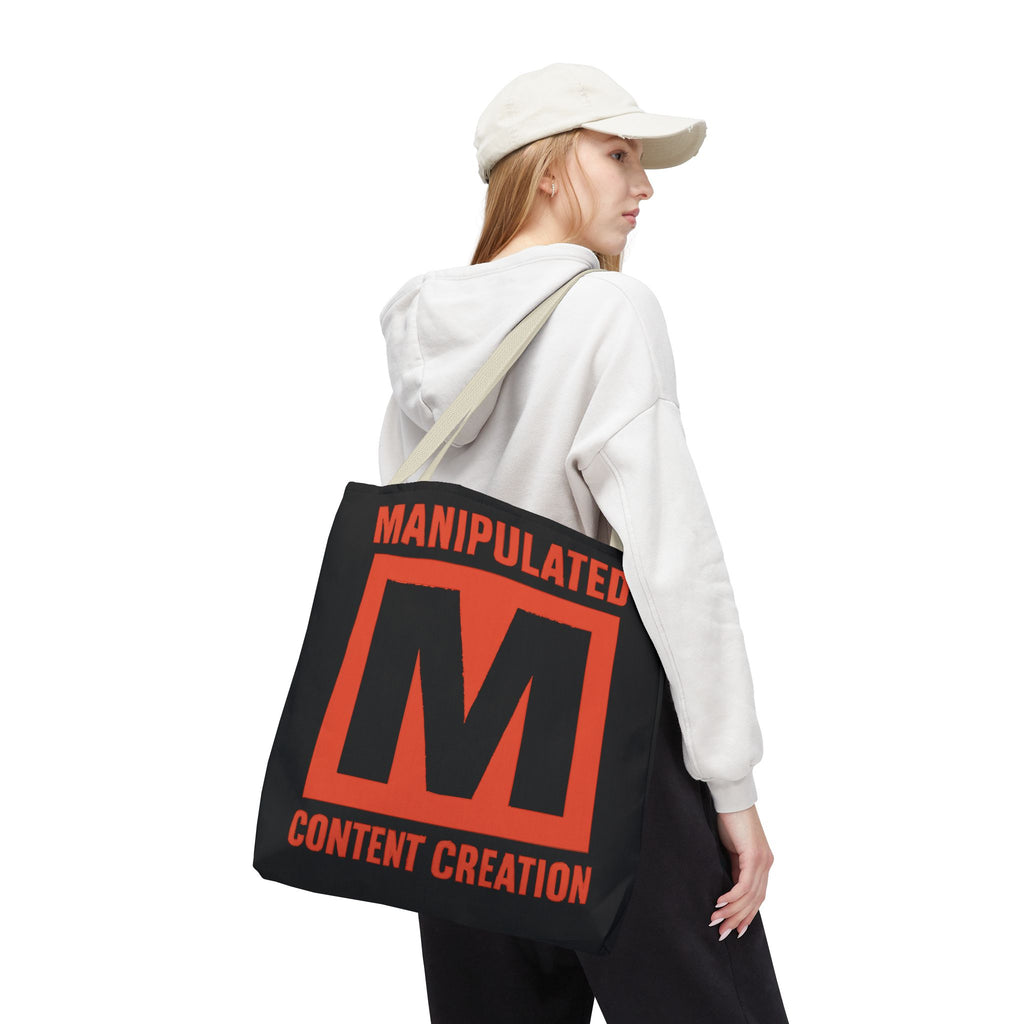 Manipulated Content Tote Bag, Inspirational Gift, Eco-Friendly Shopping Bag