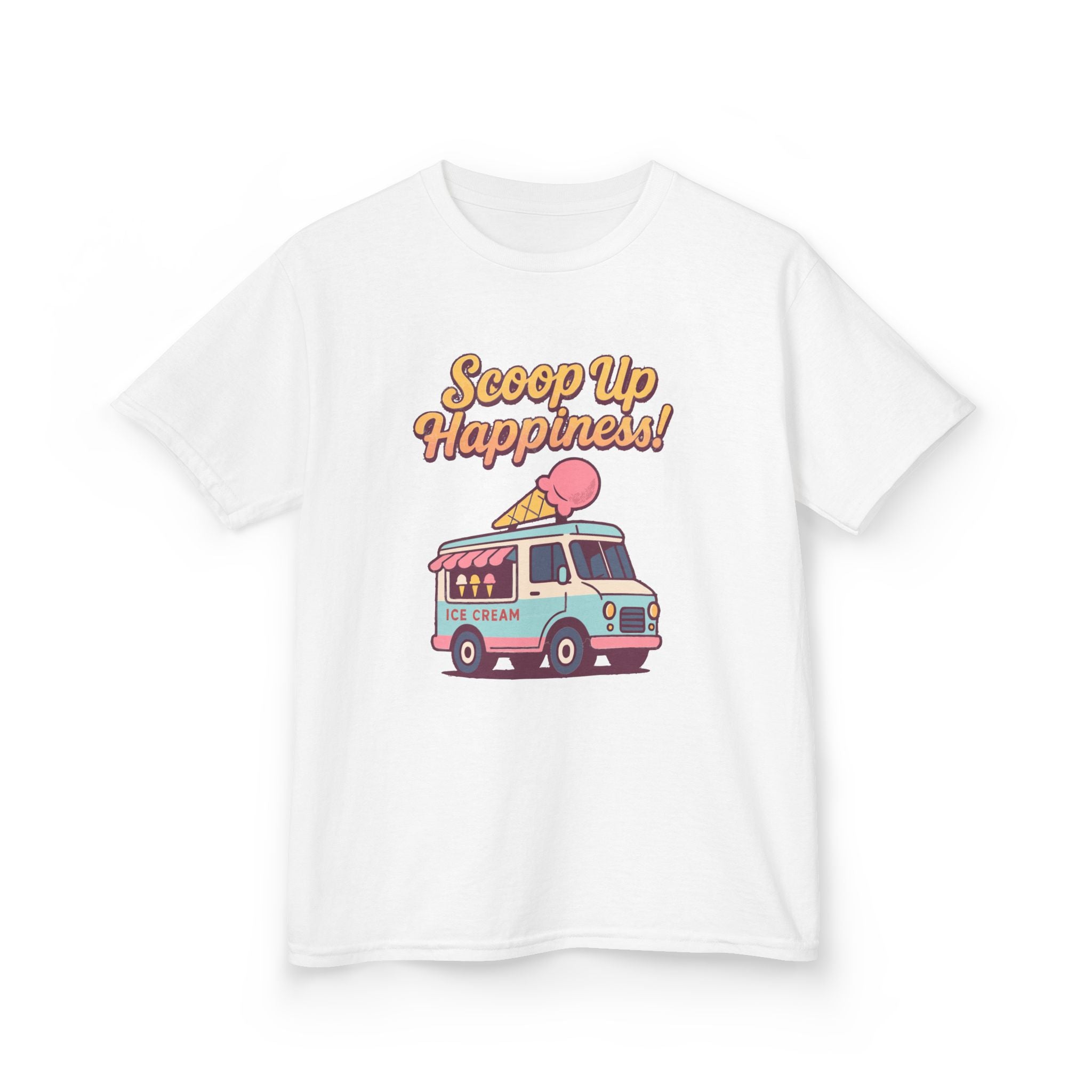 Scoop up happiness! Kids Tee, Fun Graphic Tee, Kids Cotton T-Shirt