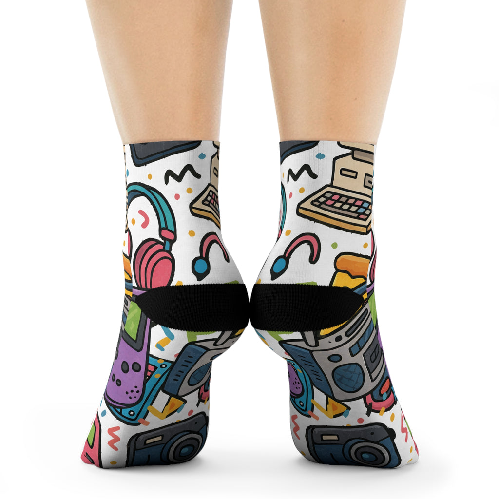 Retro 90's Socks, Funky Design