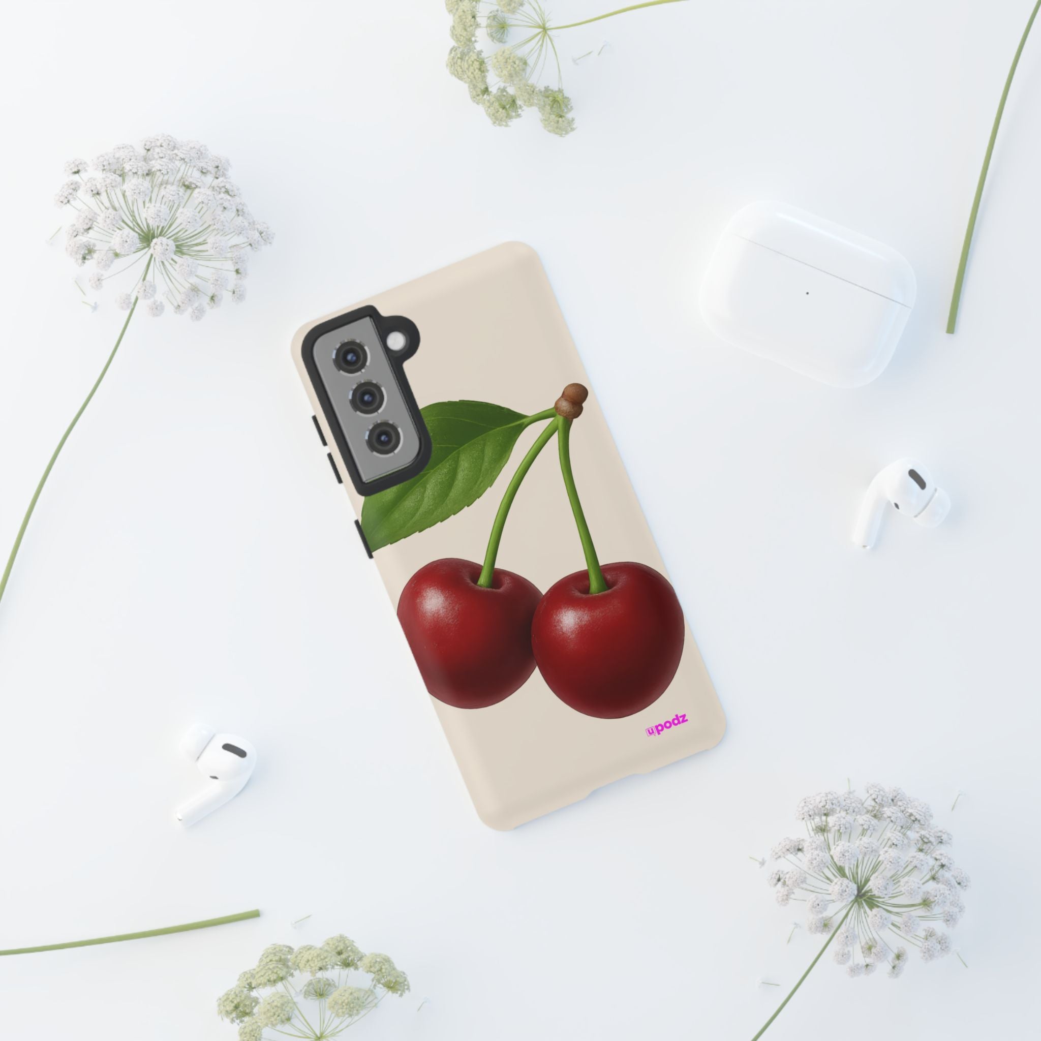 Red Cherry Design, Tough Cases, Phone Cover