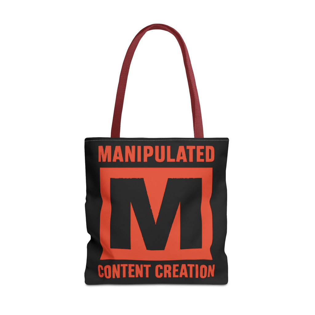 Manipulated Content Tote Bag, Inspirational Gift, Eco-Friendly Shopping Bag