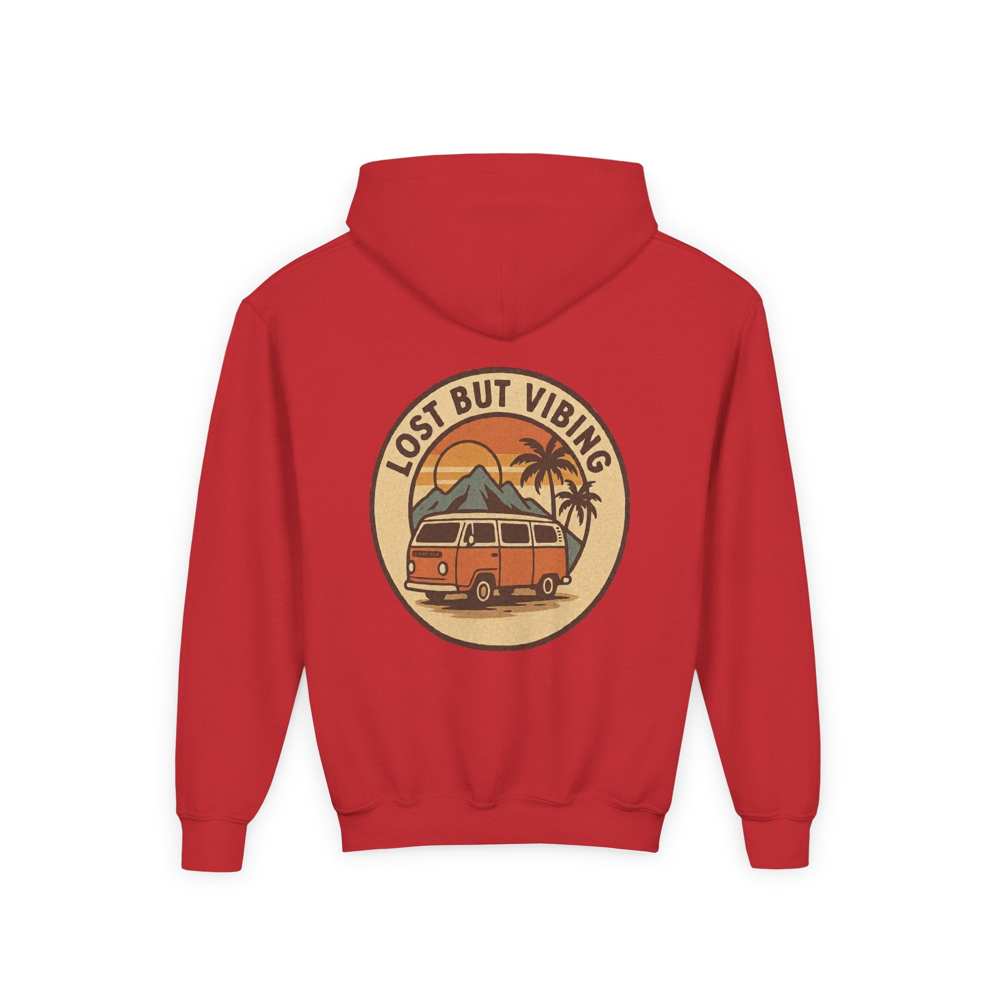 Lost but Vibing, Youth Hooded Sweatshirt, Casual Wear