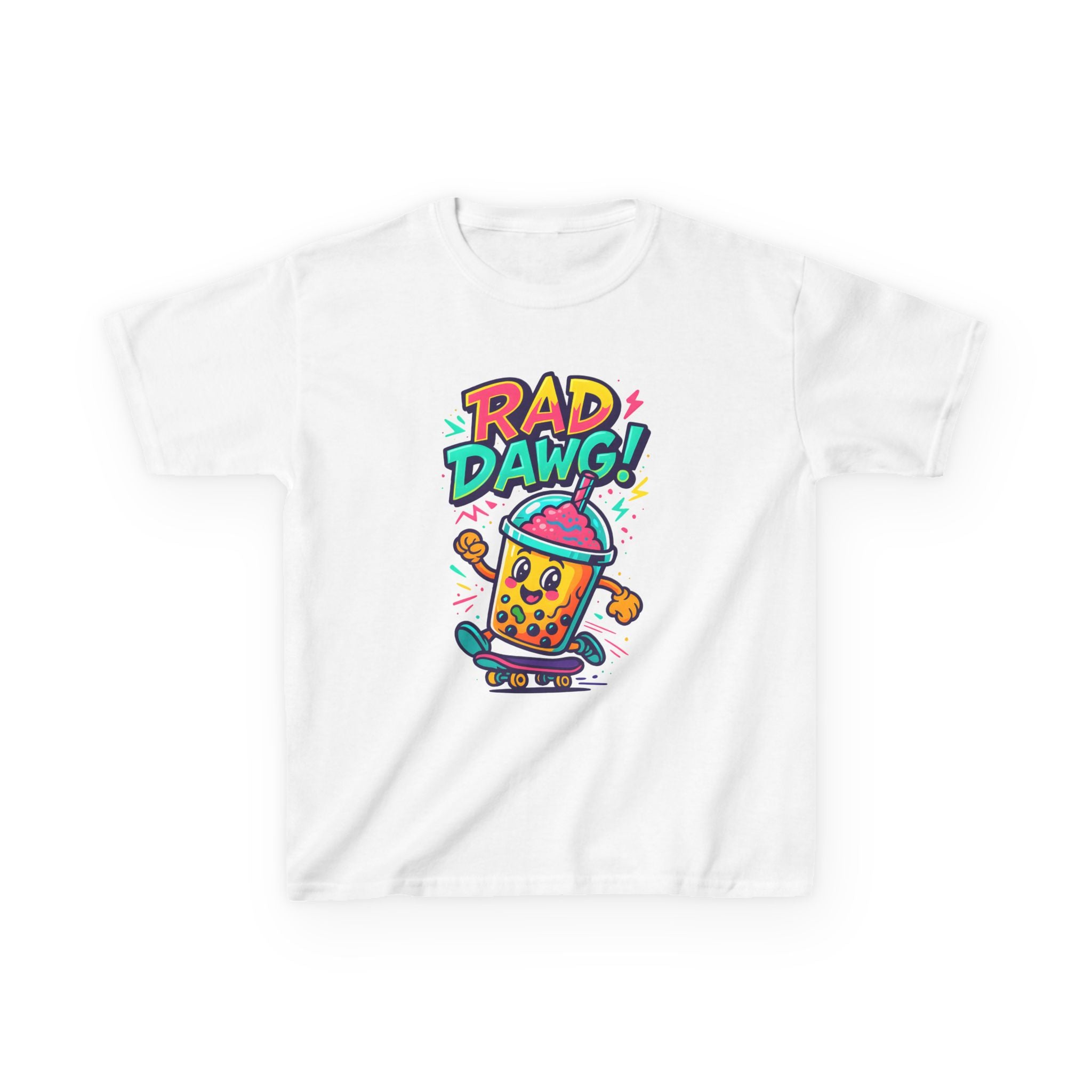 Rad Dawg Kids Tee, Fun Graphic Tee, Kids Cotton T-Shirt