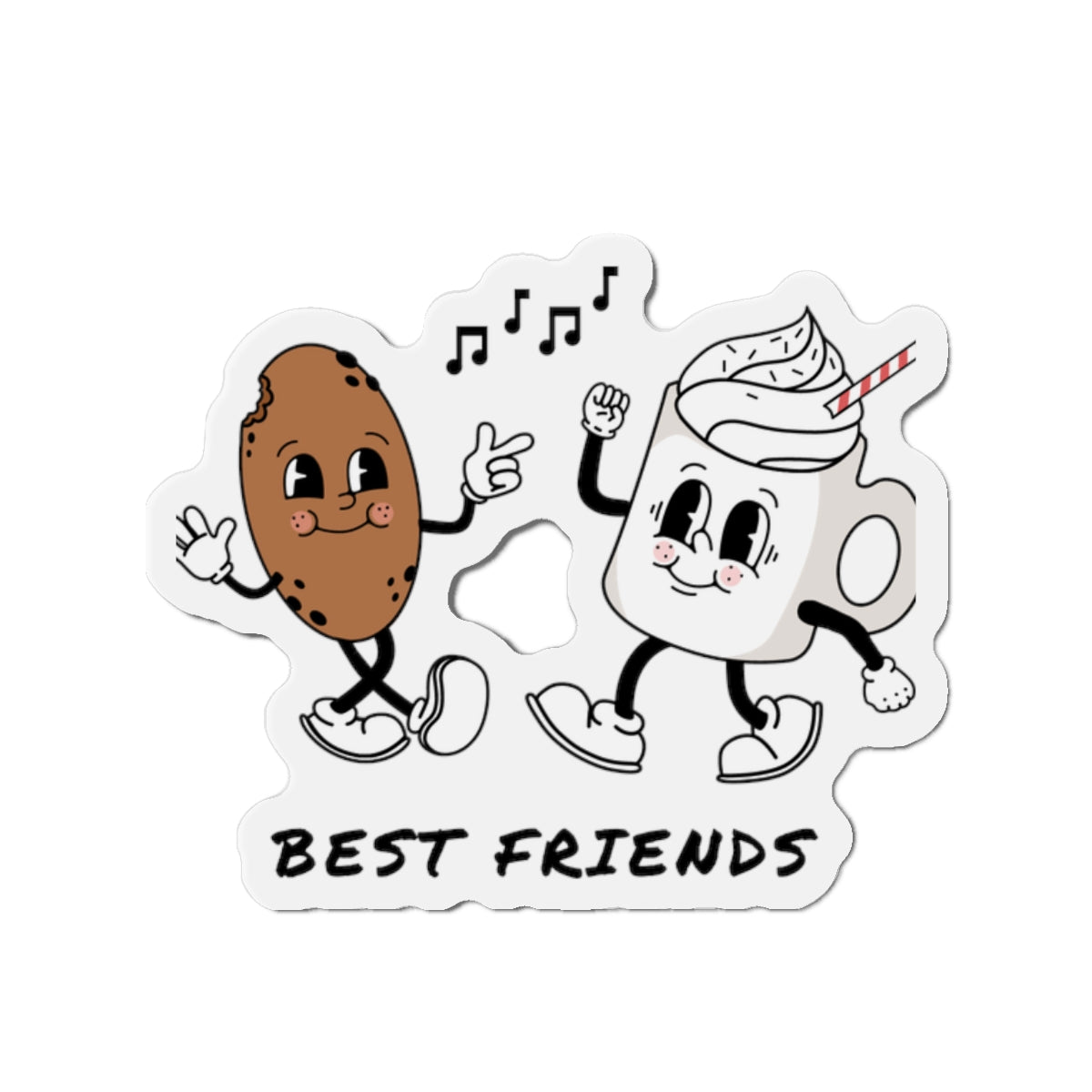 Best Friends Die-Cut Magnets, Cute Friendship Fridge Decor