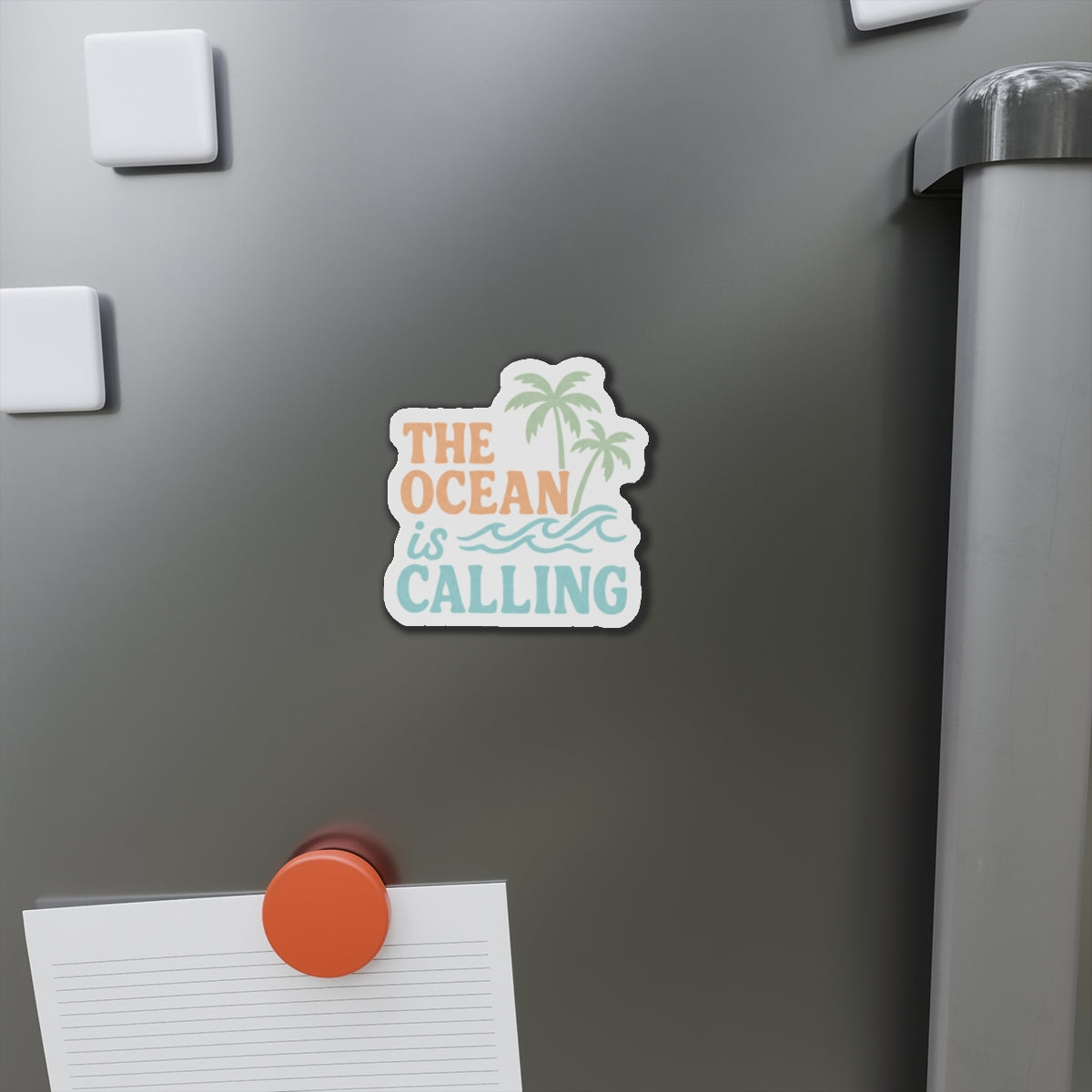 Tropical Die-Cut Magnet - Ocean Vibes, Refrigerator Magnet