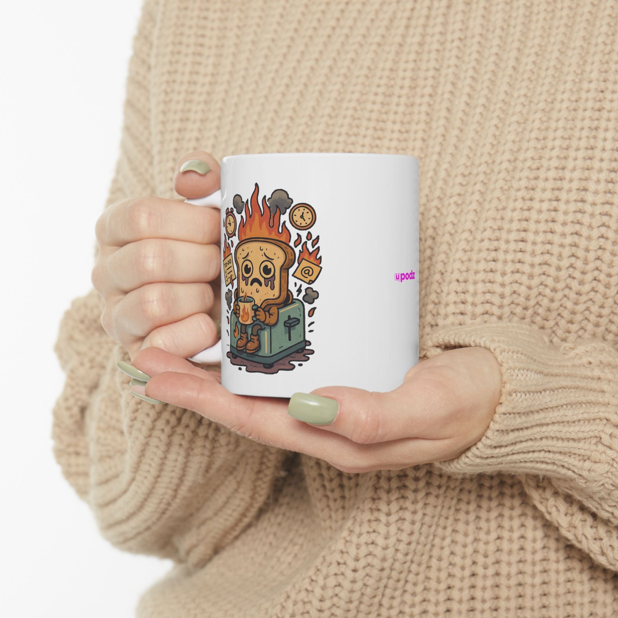 Burnt Toast Ceramic Mug |  Personalized Mug