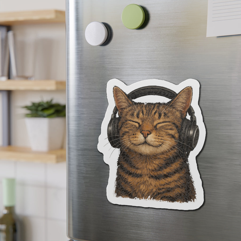 Feline Music Die-Cut Magnets - Fun Home Decor, Gift for Food Lovers