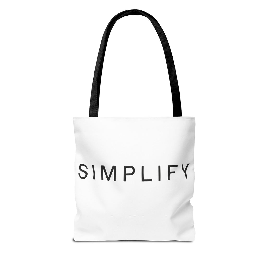 Simplify Tote Bag, Inspirational Gift, Eco-Friendly Shopping Bag