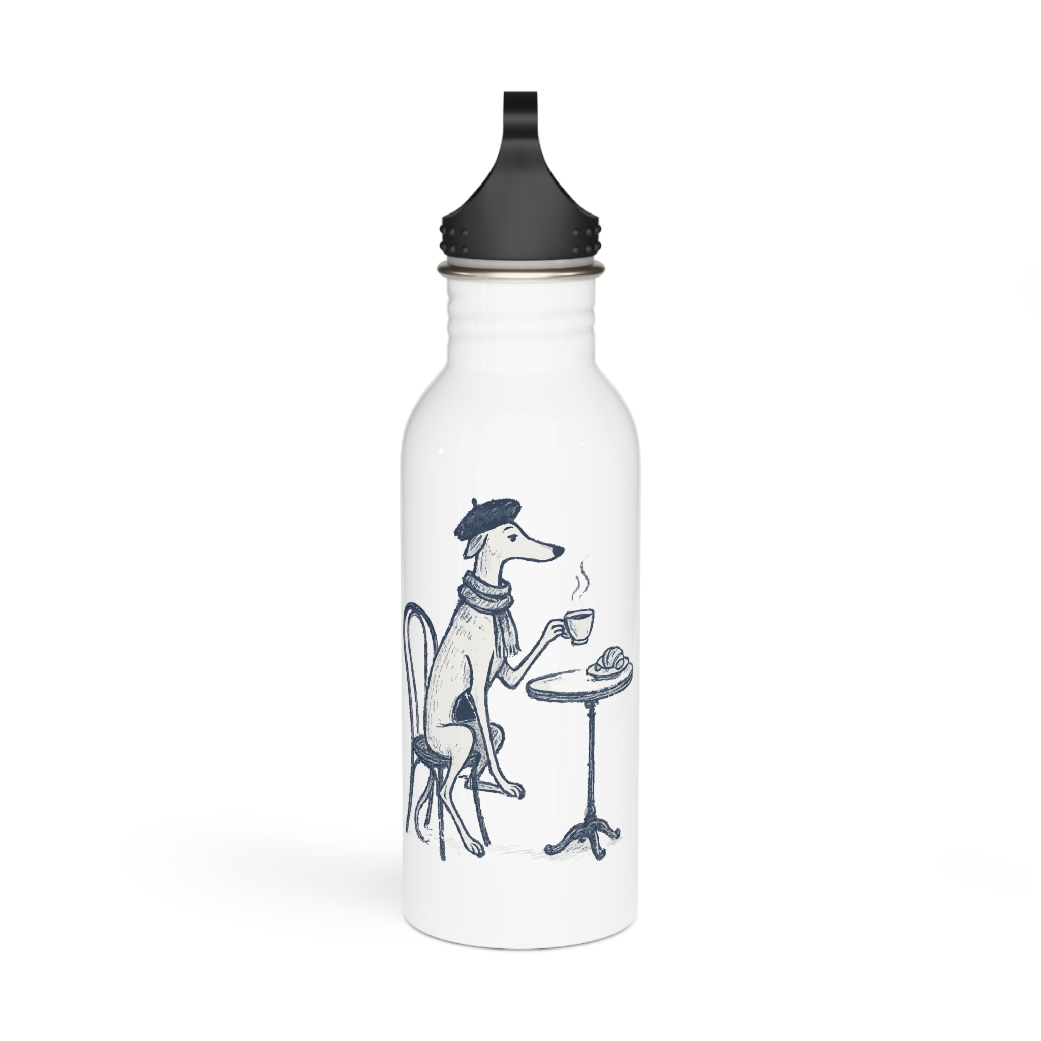 Frenchie Water Bottle, Reusable Sports Hydration Flask