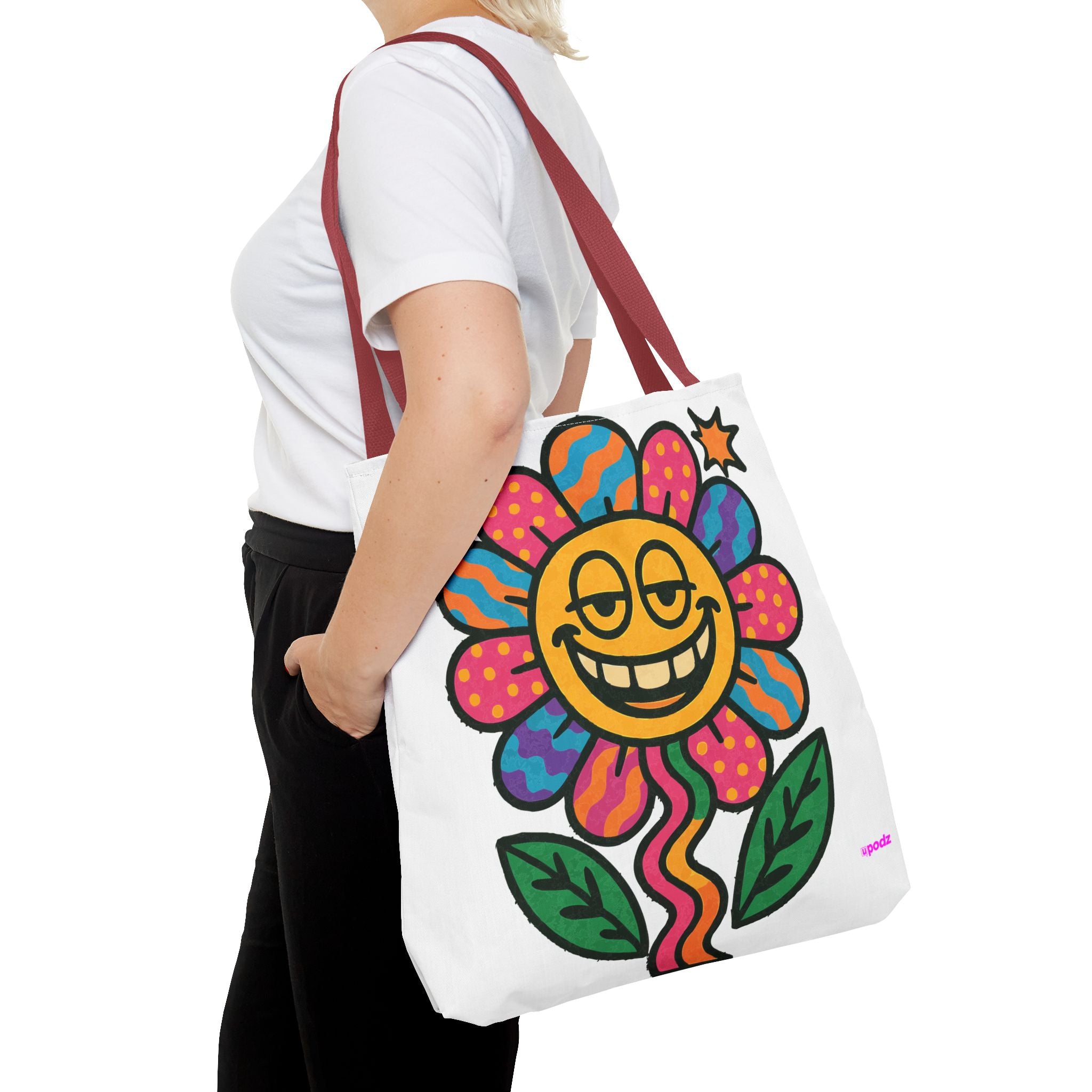 Flower Power Tote Bag - Quirky Fun Bag